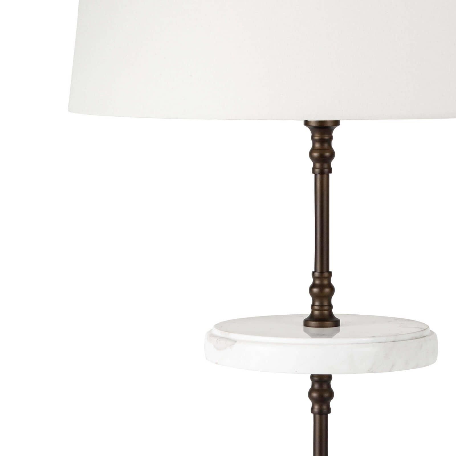 Shown in Oil Rubbed Bronze finish and Linen shade