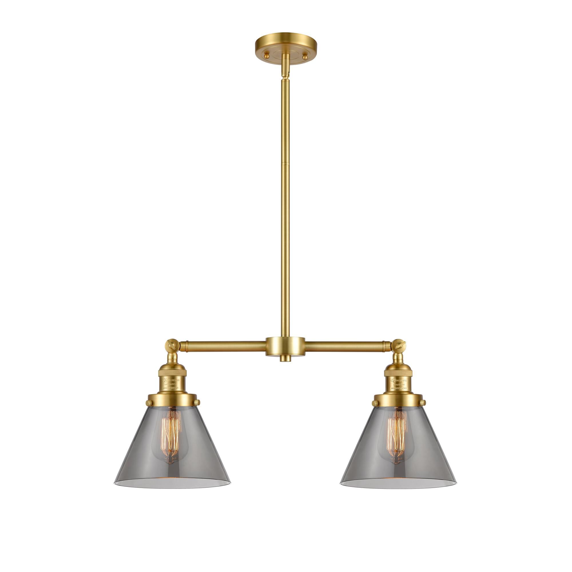 Bruno Marashlian Large Cone 21 Inch 2 Light Mini Chandelier by Innovations Lighting