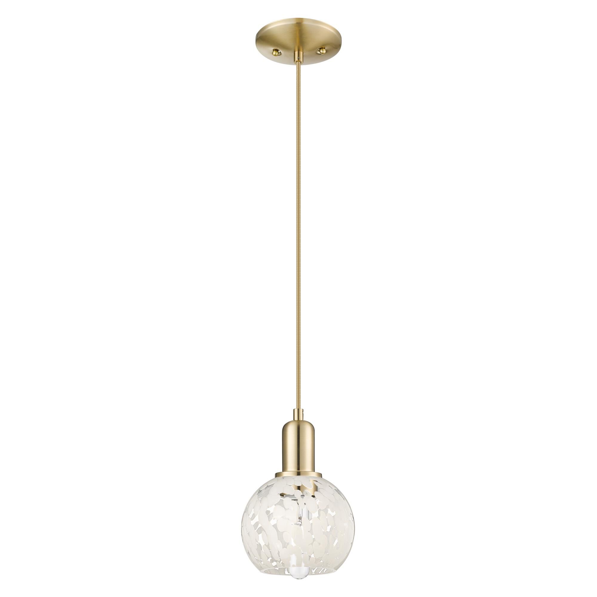 Bruno Marashlian White Mouchette 6 Inch Mini Pendant by Innovations Lighting