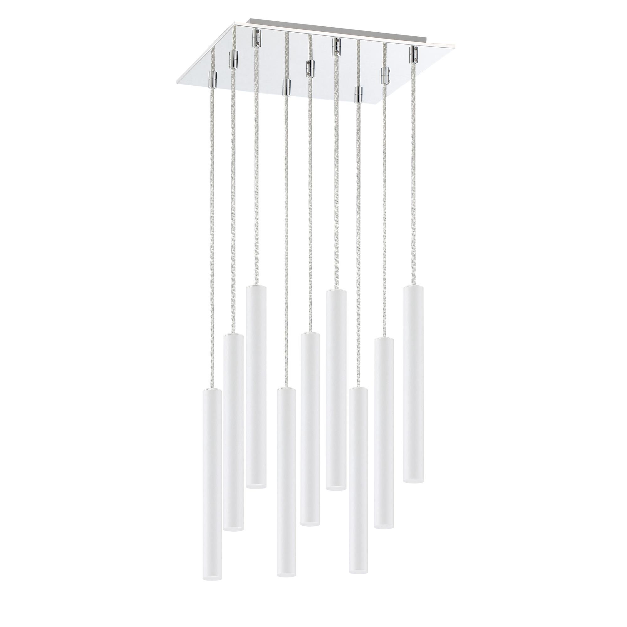 Shown in Chrome finish and Steel glass and Steel shade