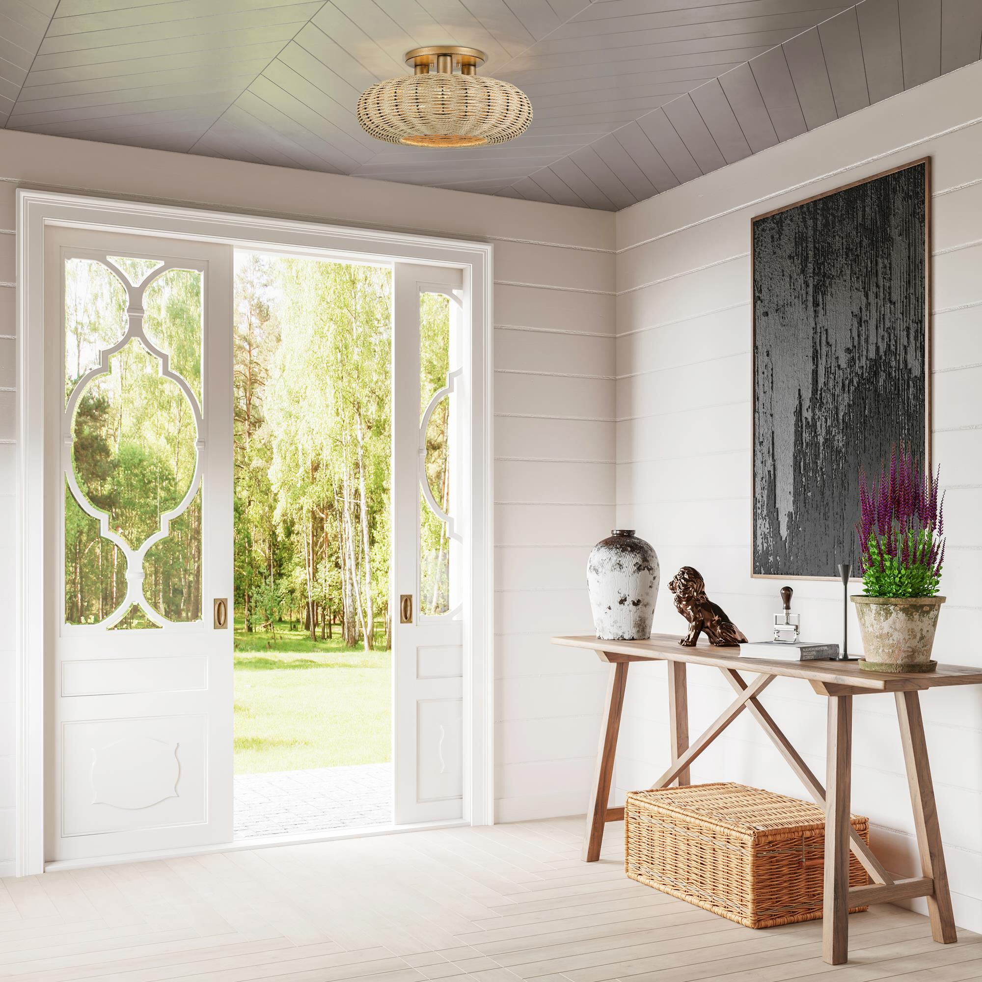 Summervine 18 Inch Semi Flush Mount by Livex Lighting