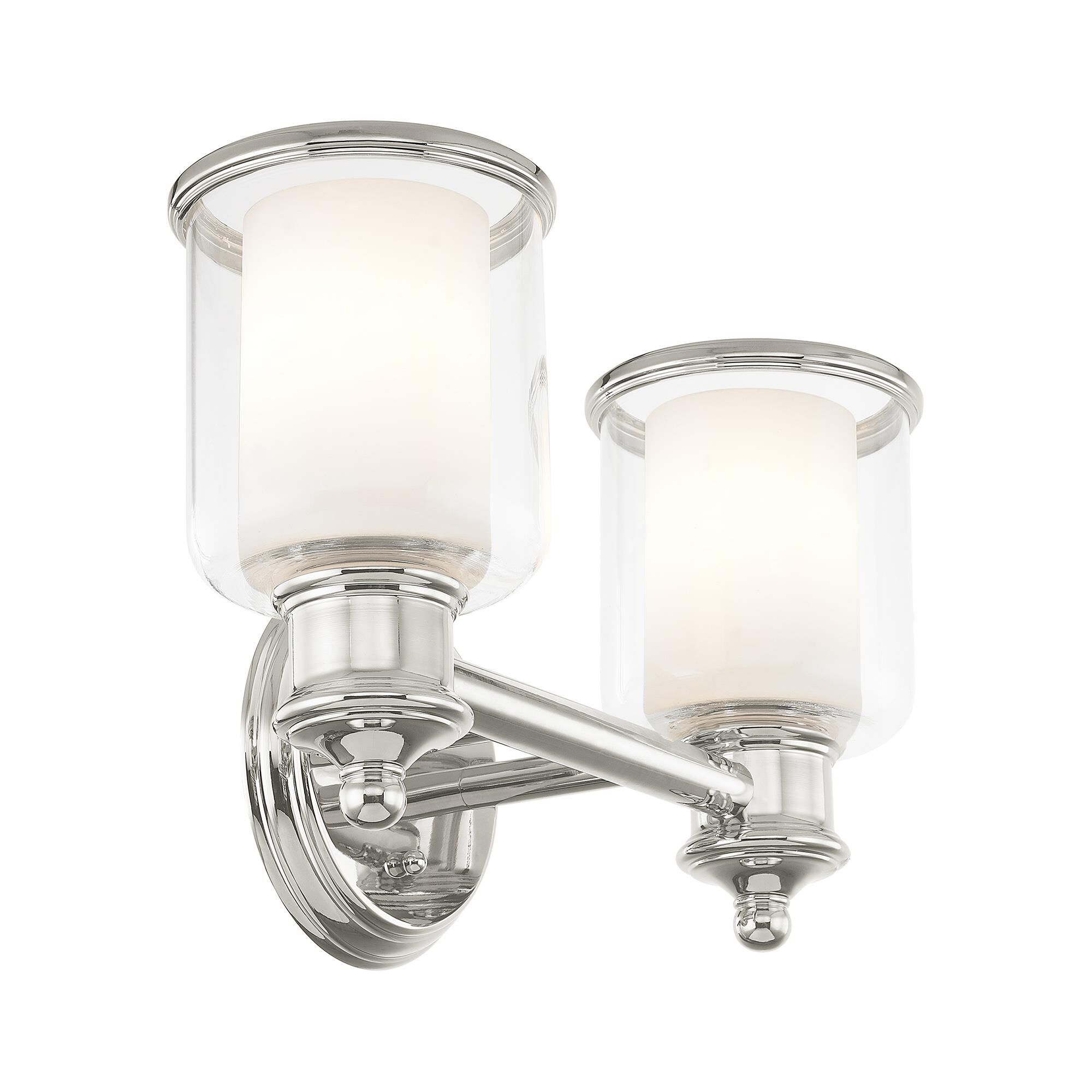 Shown in Polished Nickel finish and Hand Crafted Clear glass