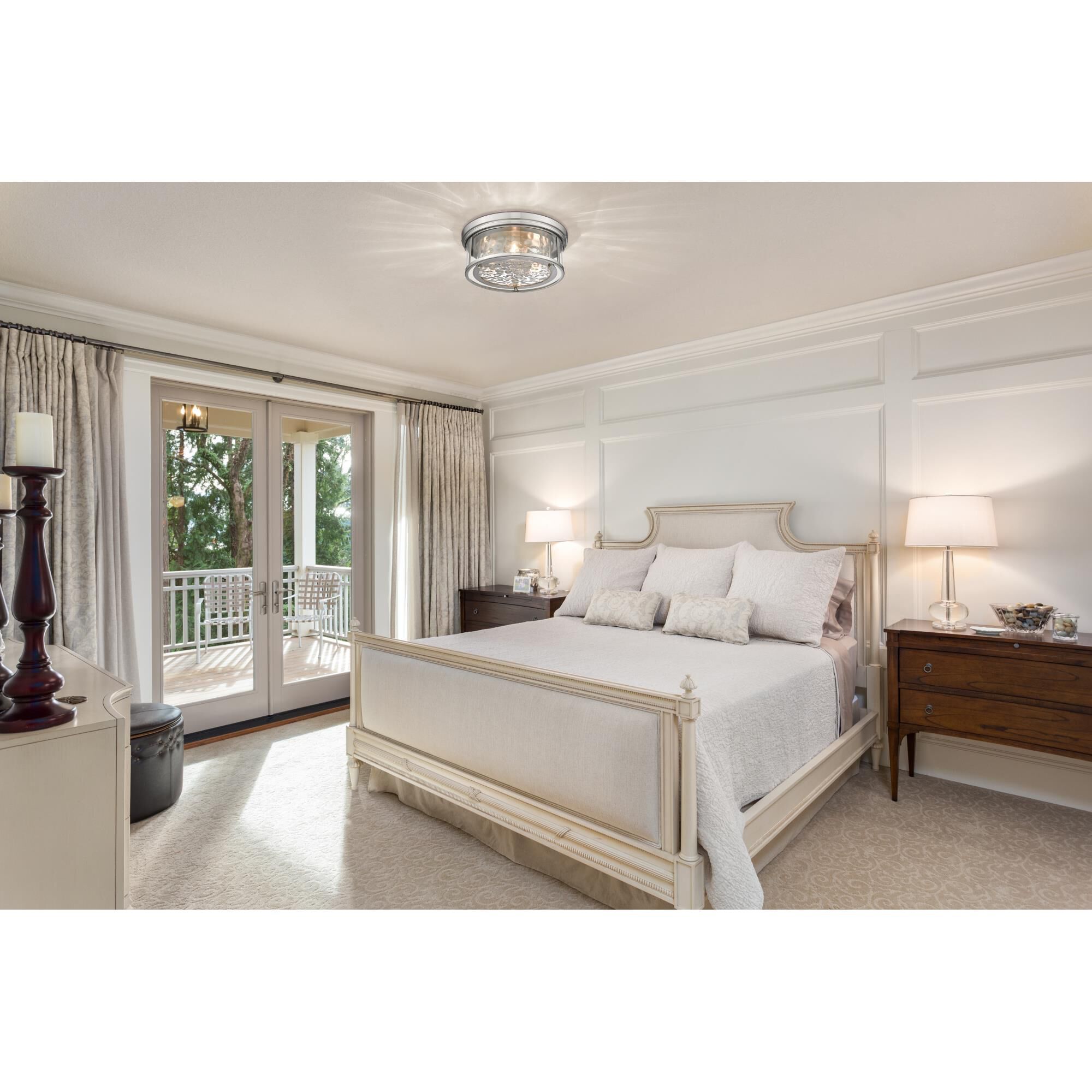 Shown in Brushed Nickel finish and Inner Clear Water and Outer Clear glass and No Shade shade