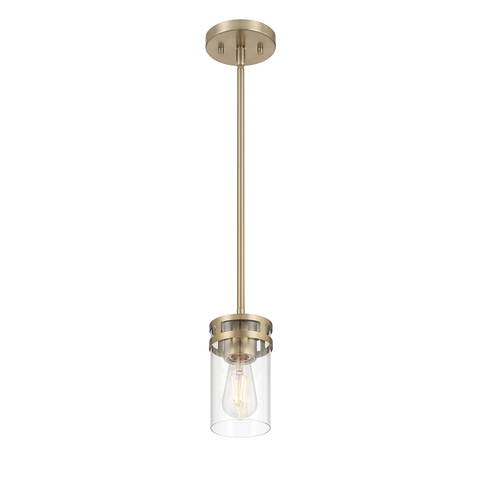 Shown in Modern Gold finish and Clear glass