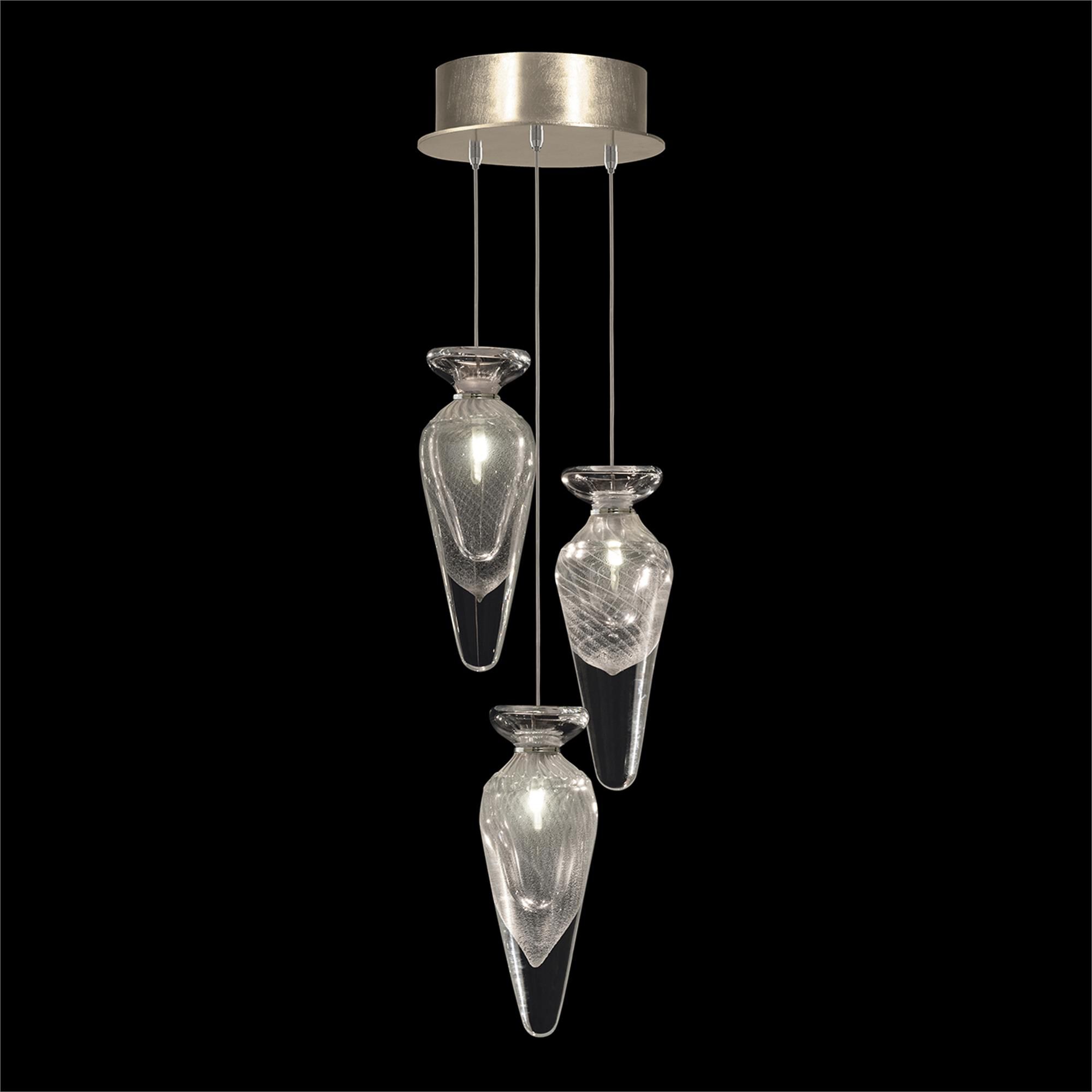 Shown in Gold finish and Clear Tear glass