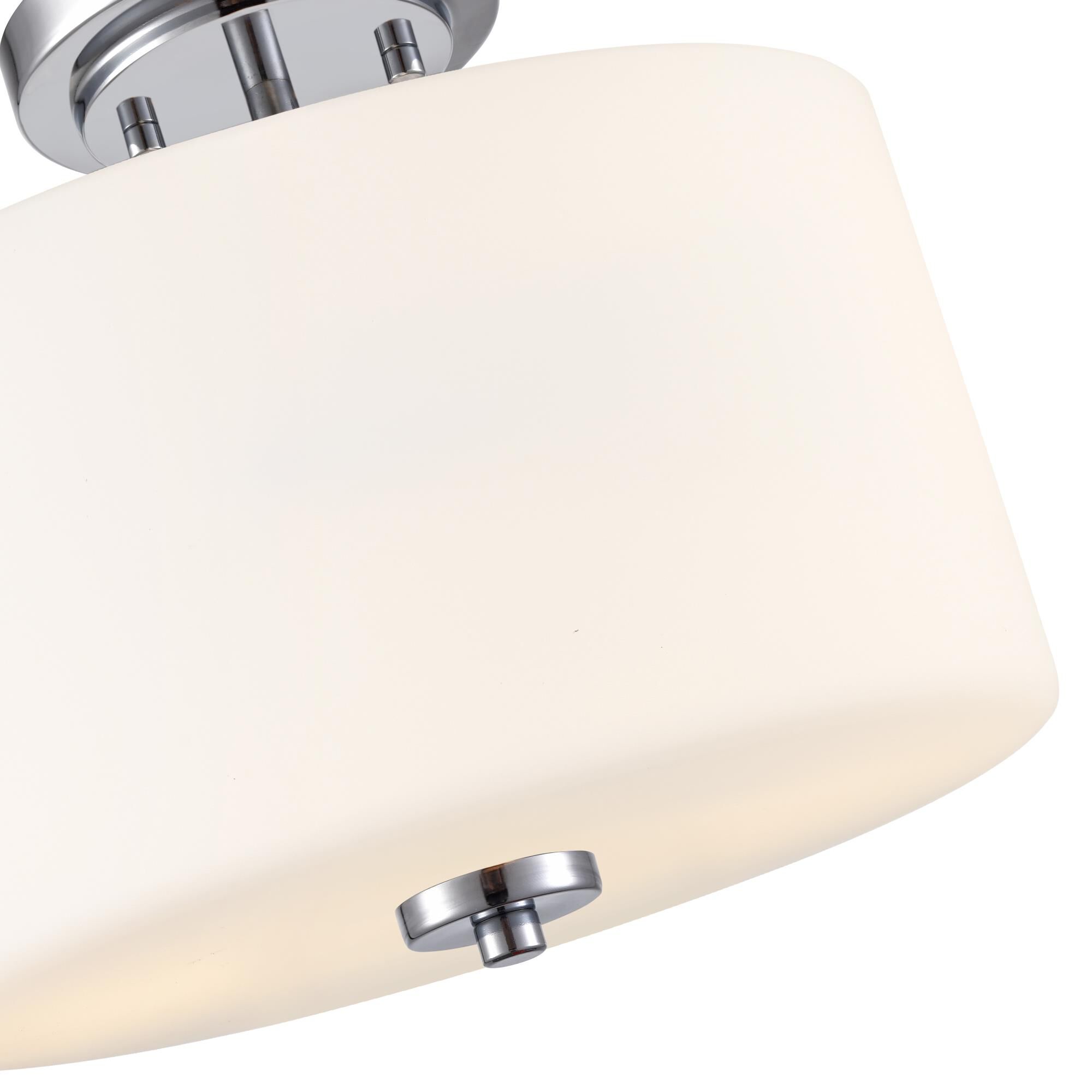 Shown in Chrome finish and Etched Opal glass