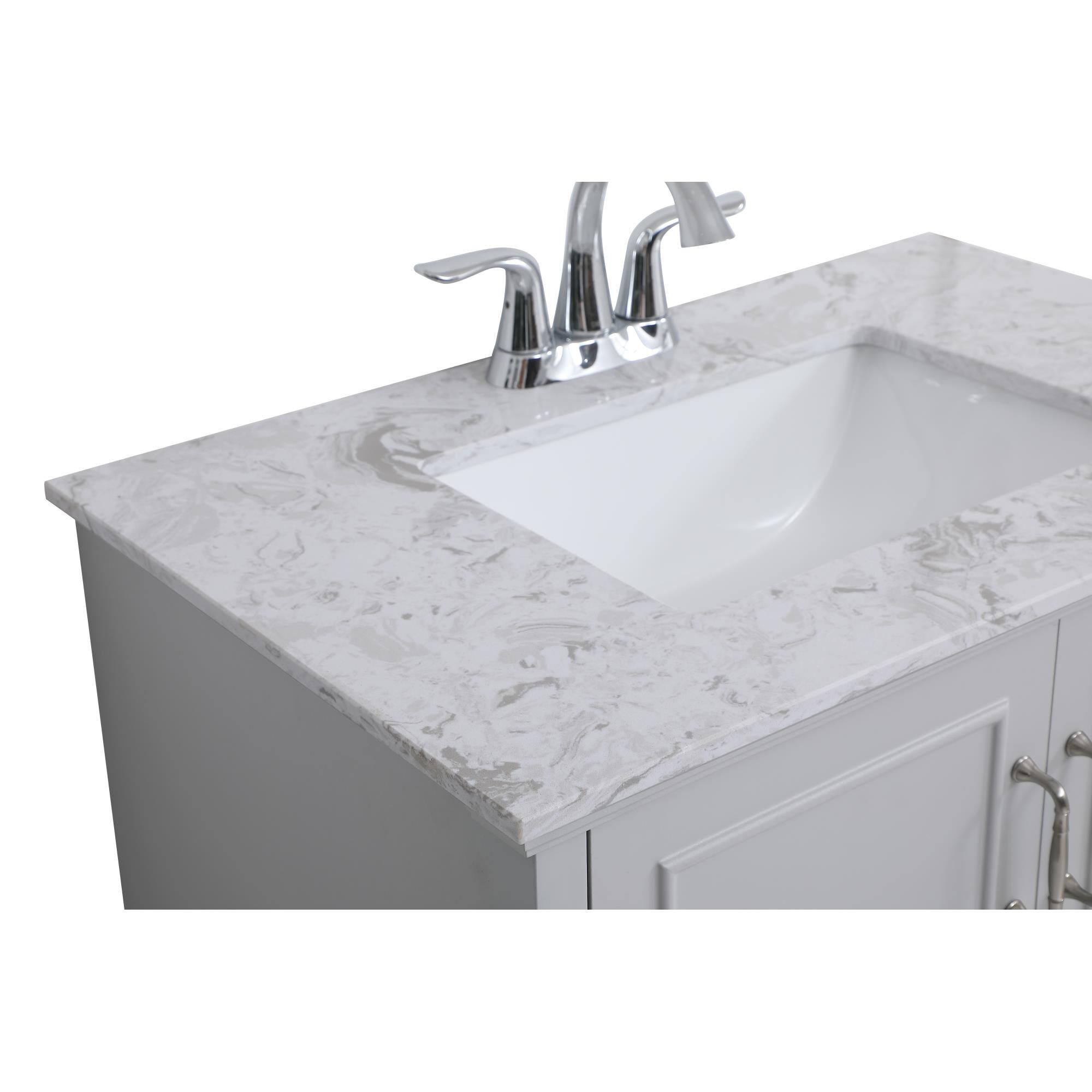 Shown in Grey And Brushed Nickel With Jazz White finish