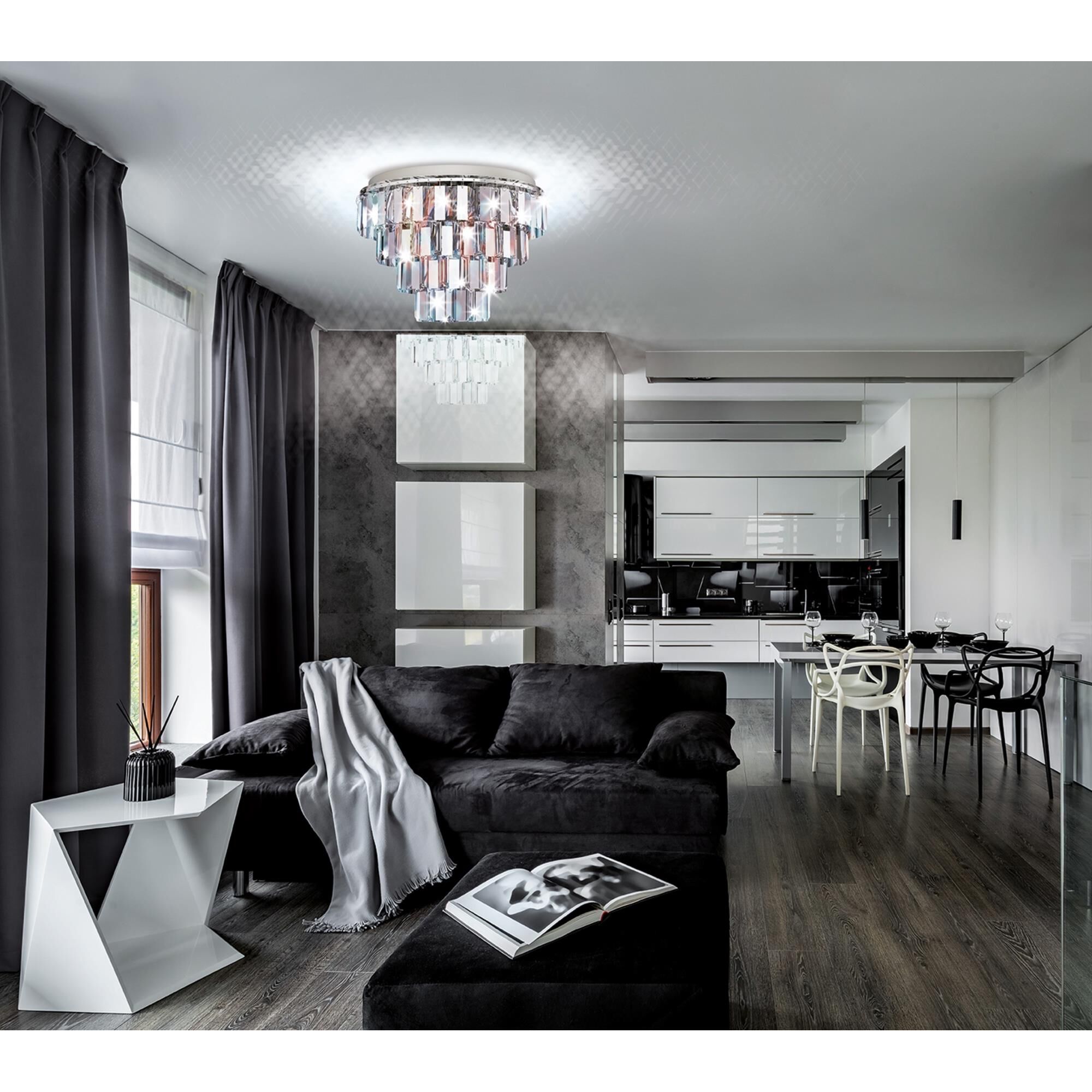 Eglo Erseka 19 Inch 7 Light Semi Flush Mount by Eglo Lighting