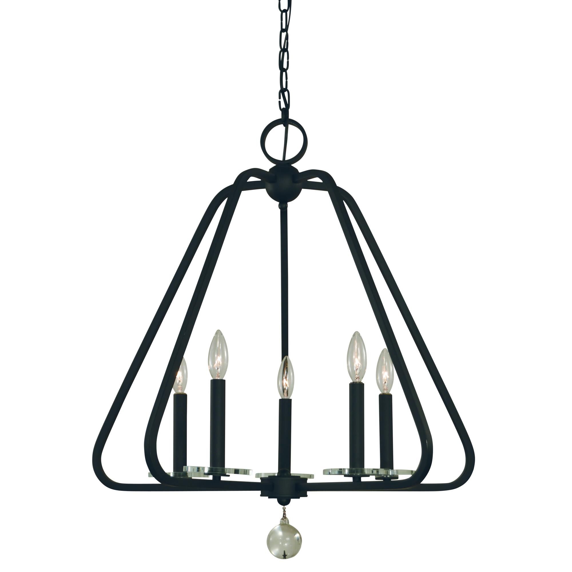 Triangulum 25 Inch 5 Light Chandelier by Framburg