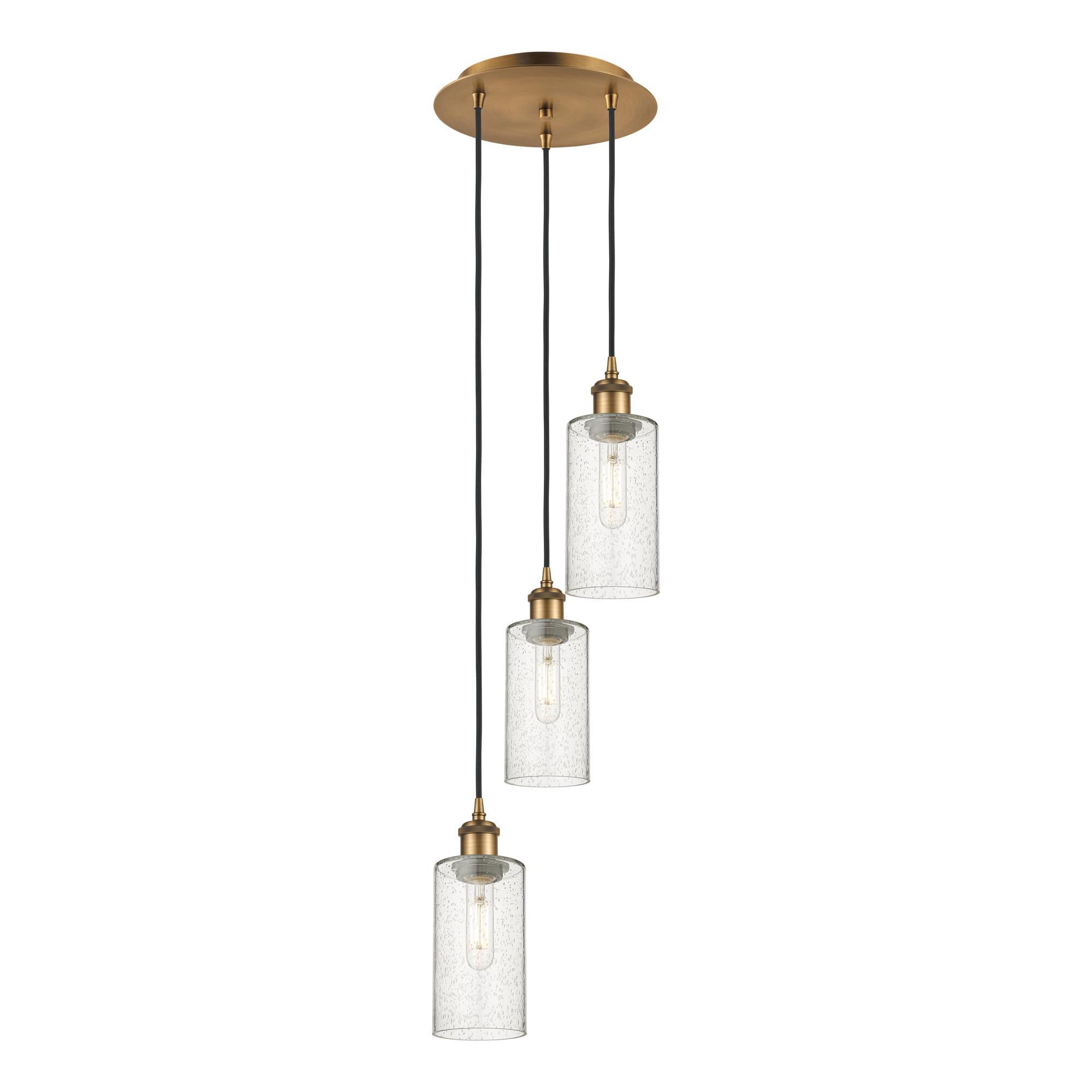 Shown in Brushed Brass finish and Seedy shade