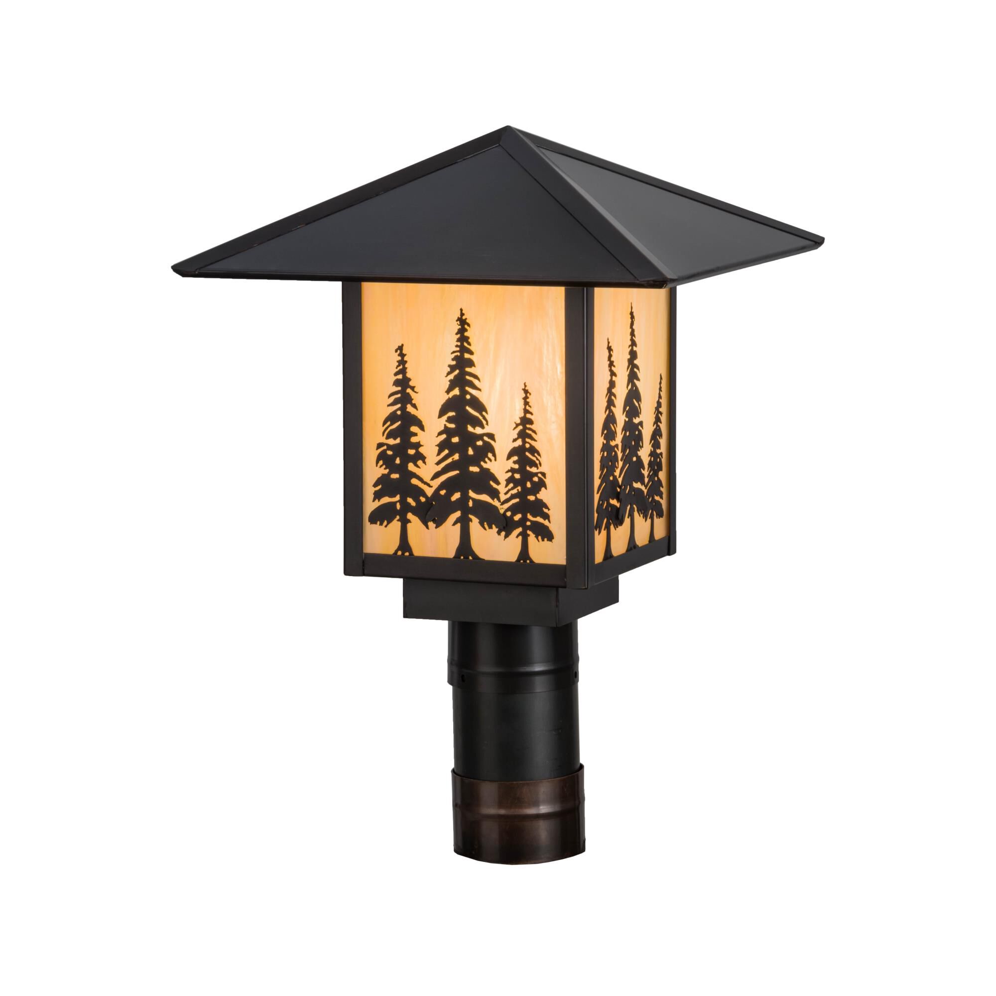 13 Inch Tall 1 Light Outdoor Post Lamp by Meyda Lighting