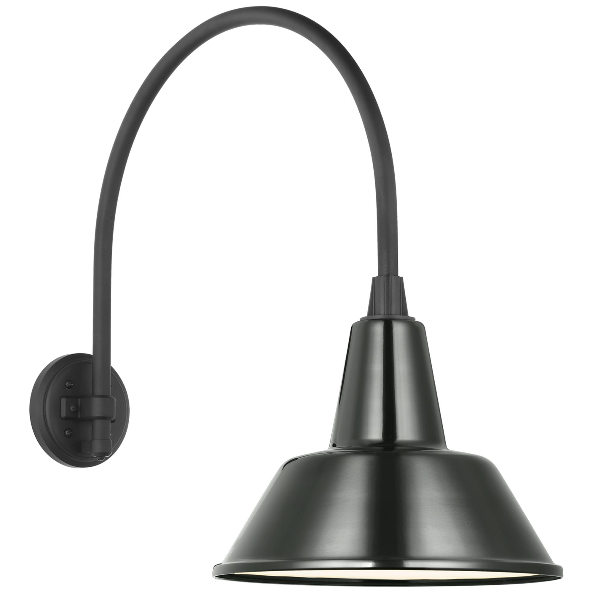 Shown in Matte Black finish and Green shade