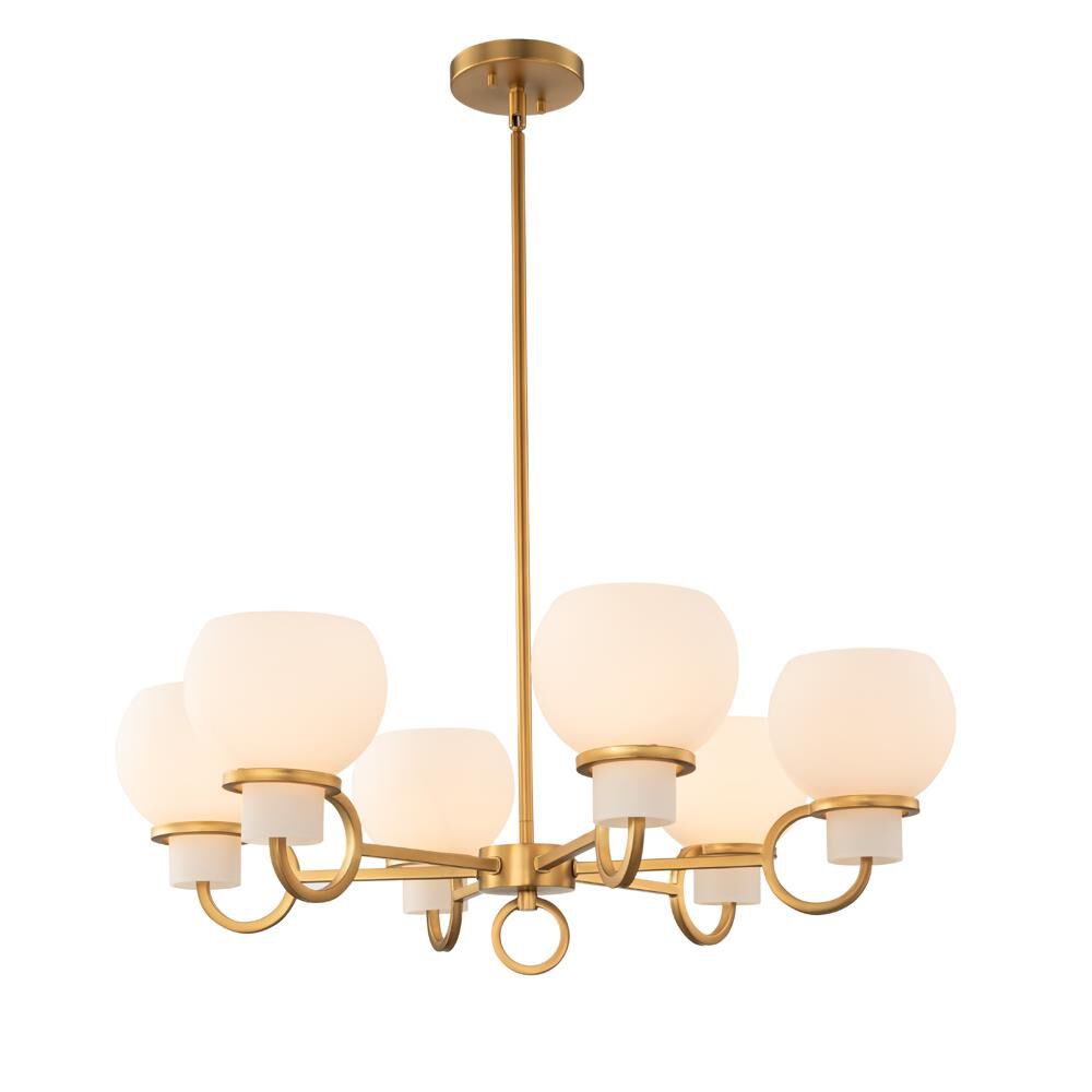 Ascher 28 Inch 6 Light Chandelier by Kalco Lighting