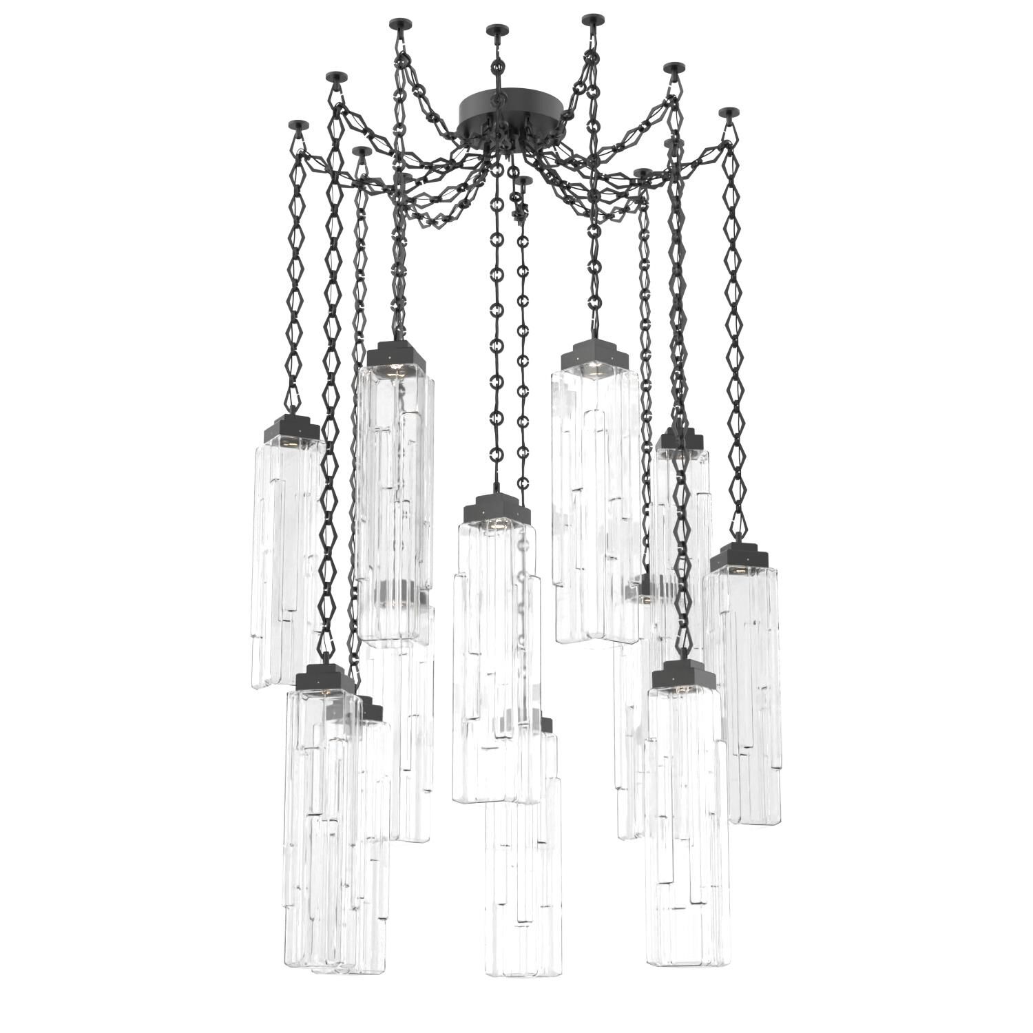 Levi Wilson Ledgestone 14 Inch Multi Pendant Light by Hammerton Studio