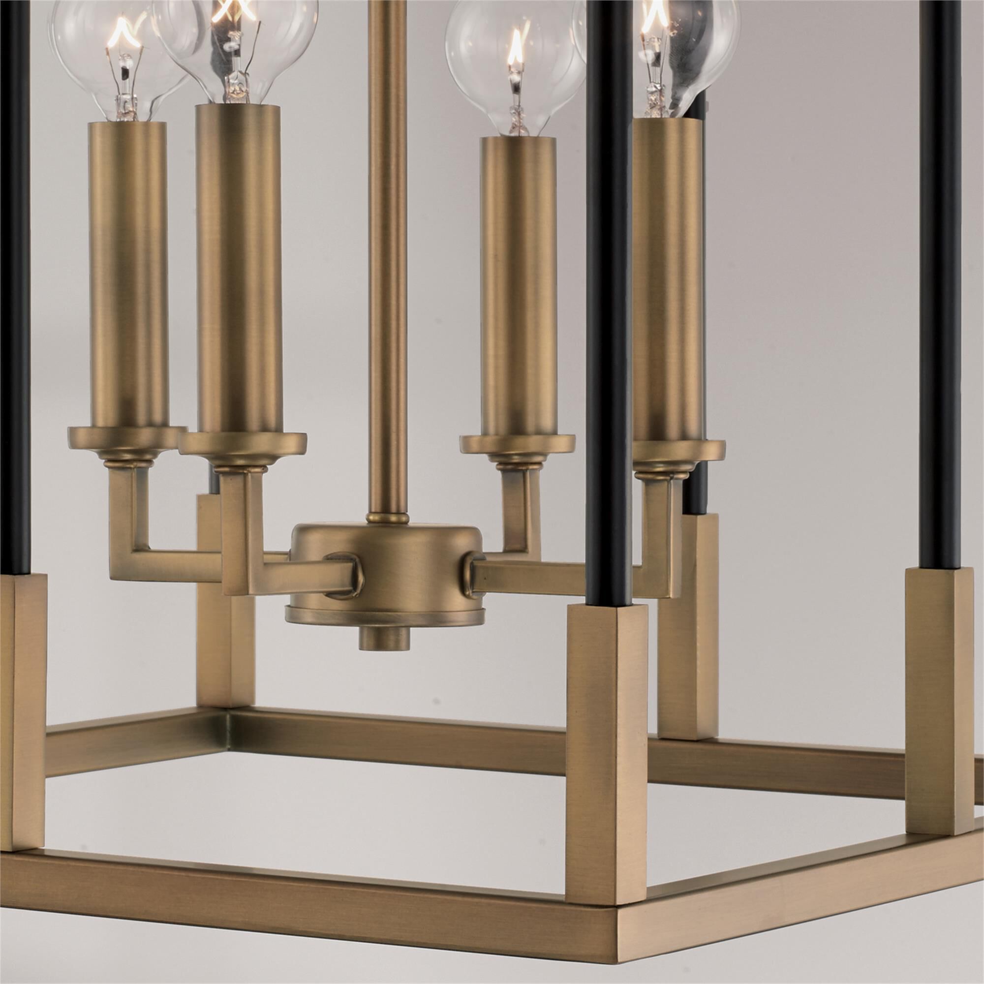 Shown in Aged Brass and Black finish
