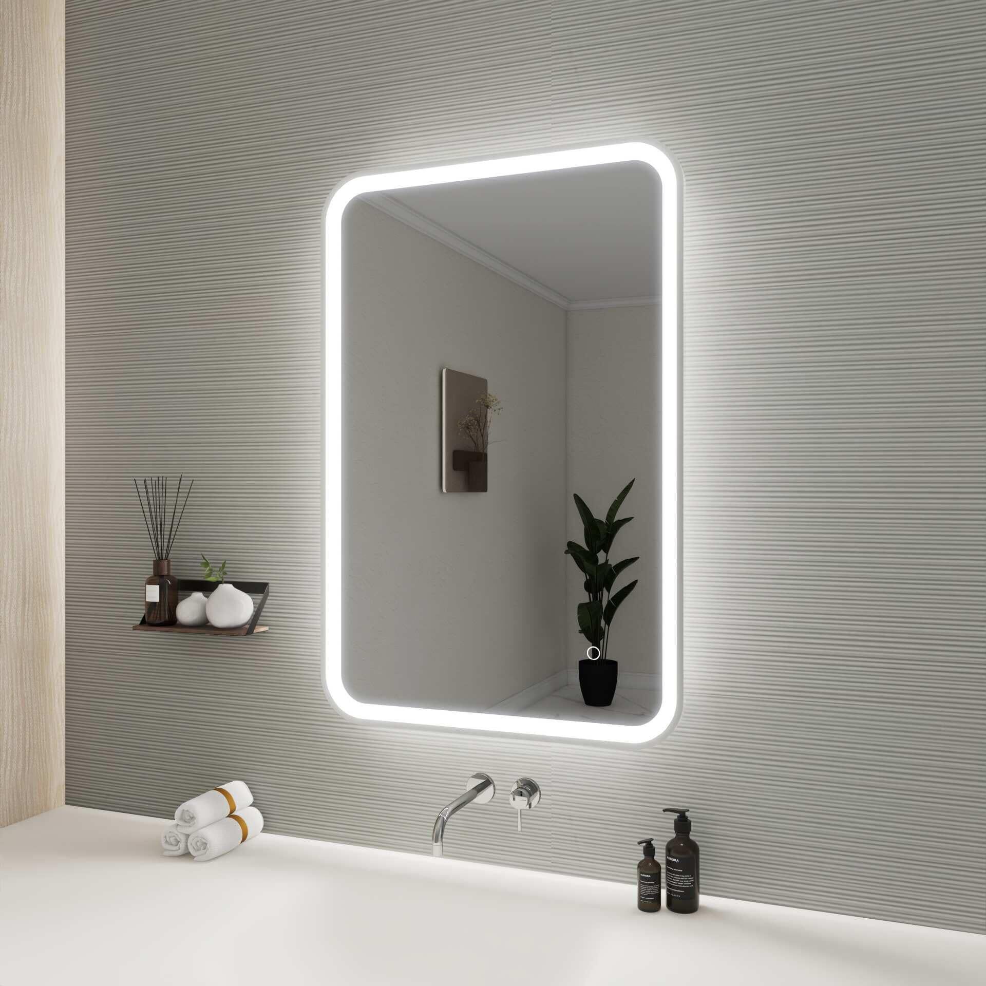 Harmoni 36 Inch Rectangular LED Lighted Mirror by Elegant Decor