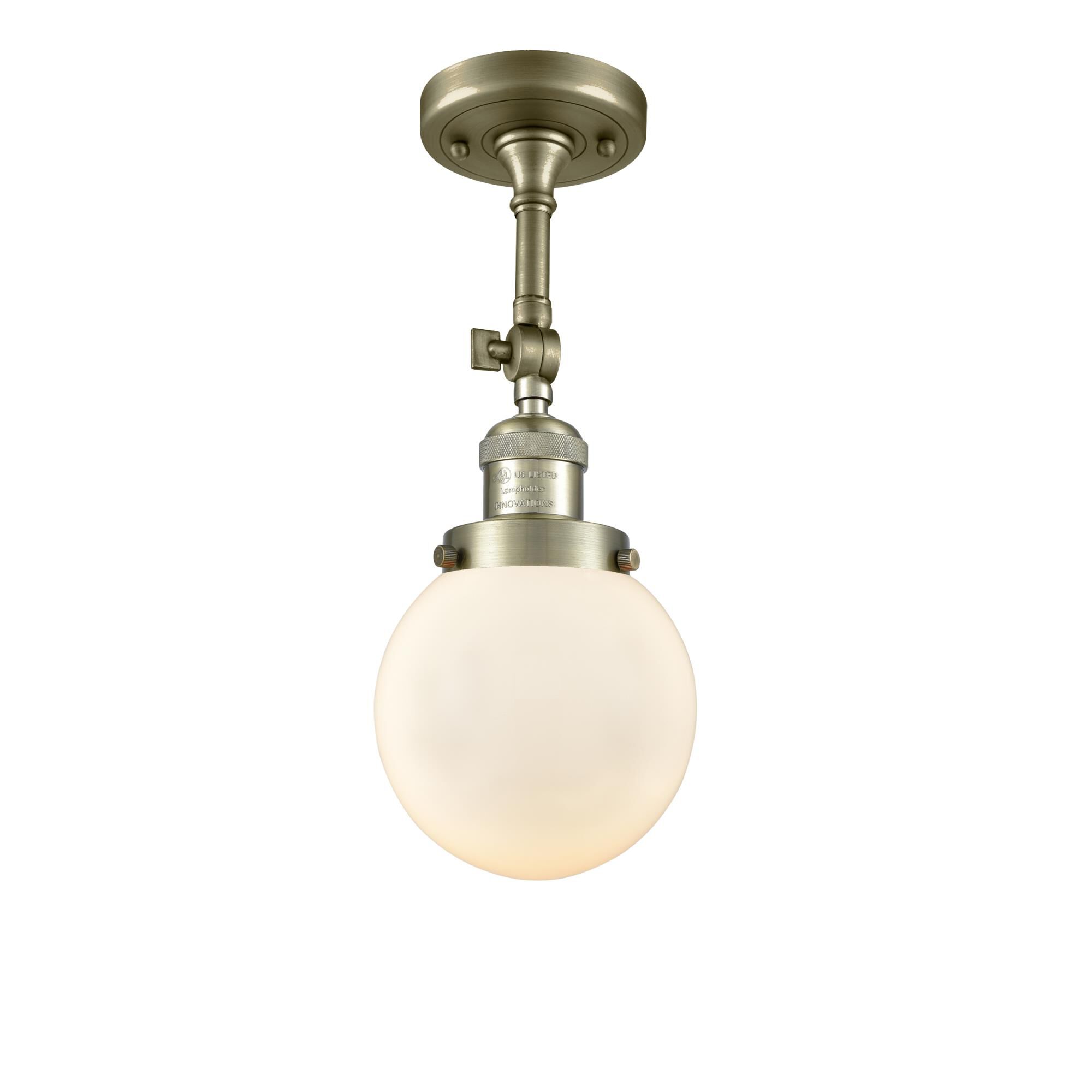 Bruno Marashlian Beacon 6 Inch 1 Light Semi Flush Mount by Innovations Lighting