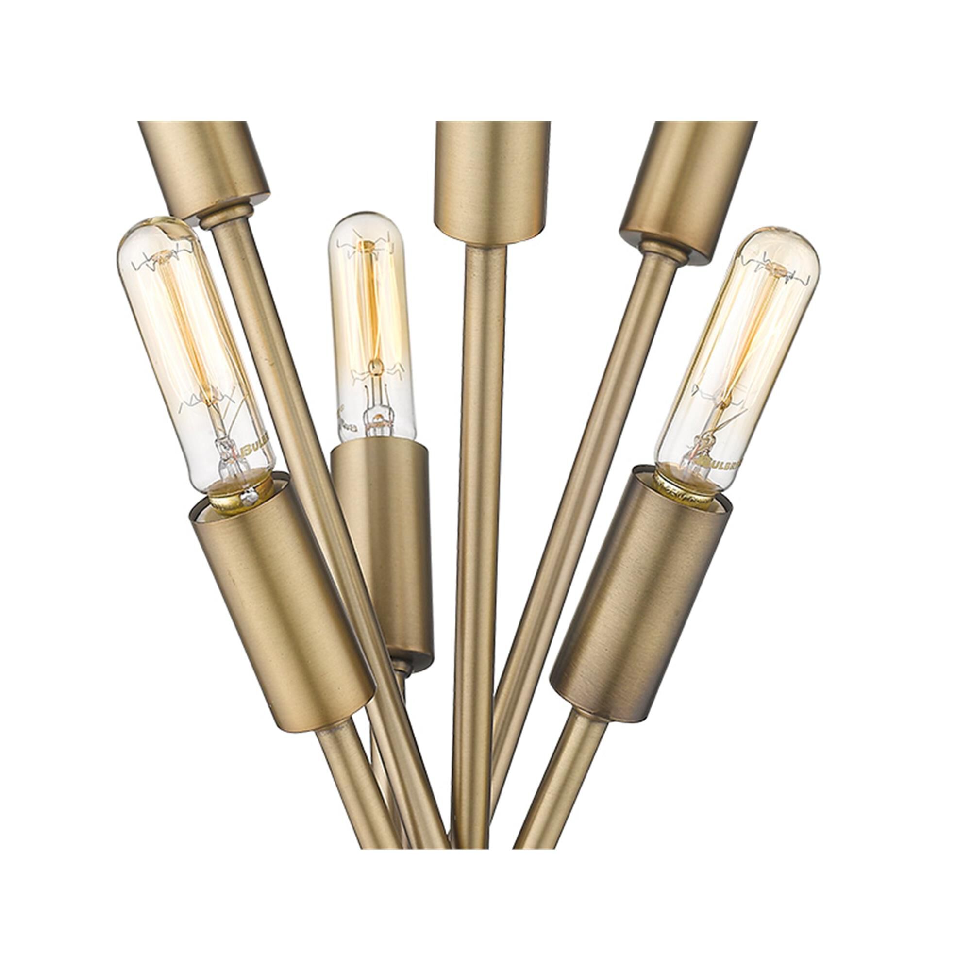 Shown in Aged Brass finish and -- glass and -- shade