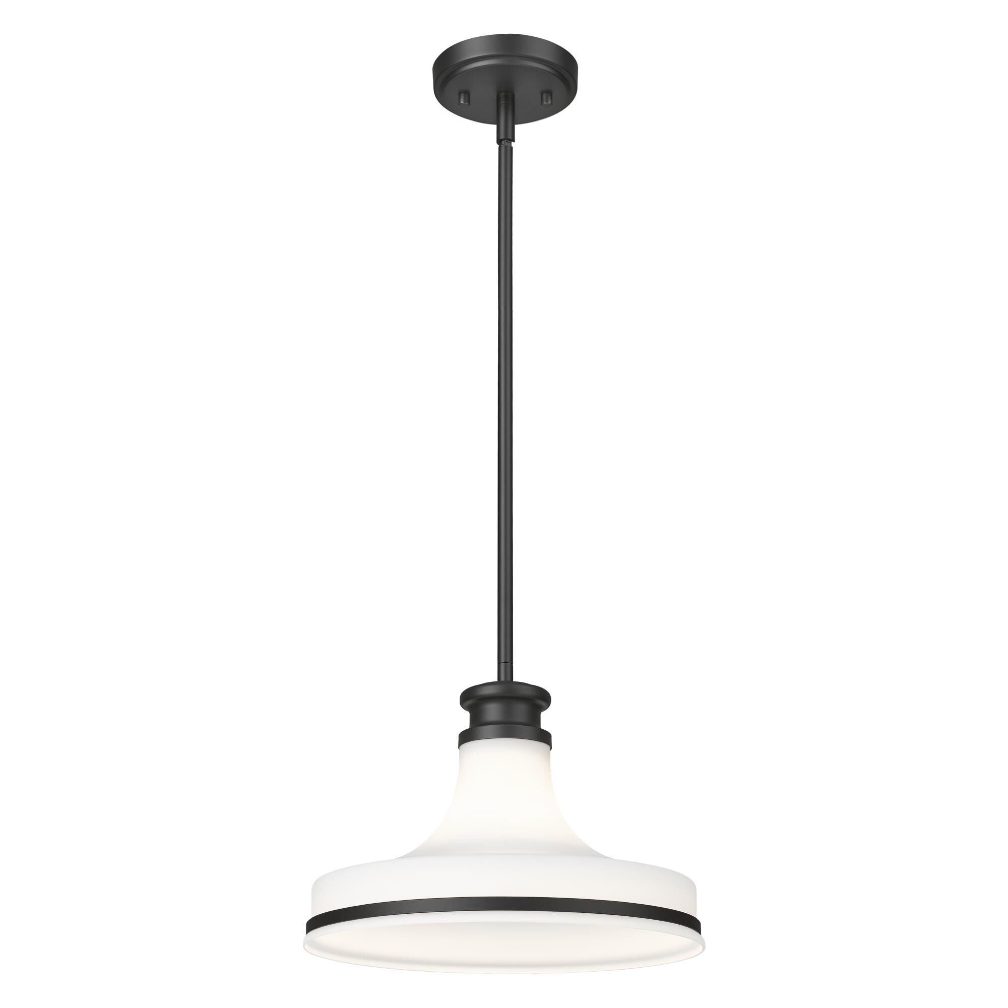 Shown in Matte Black finish and Matte Opal glass