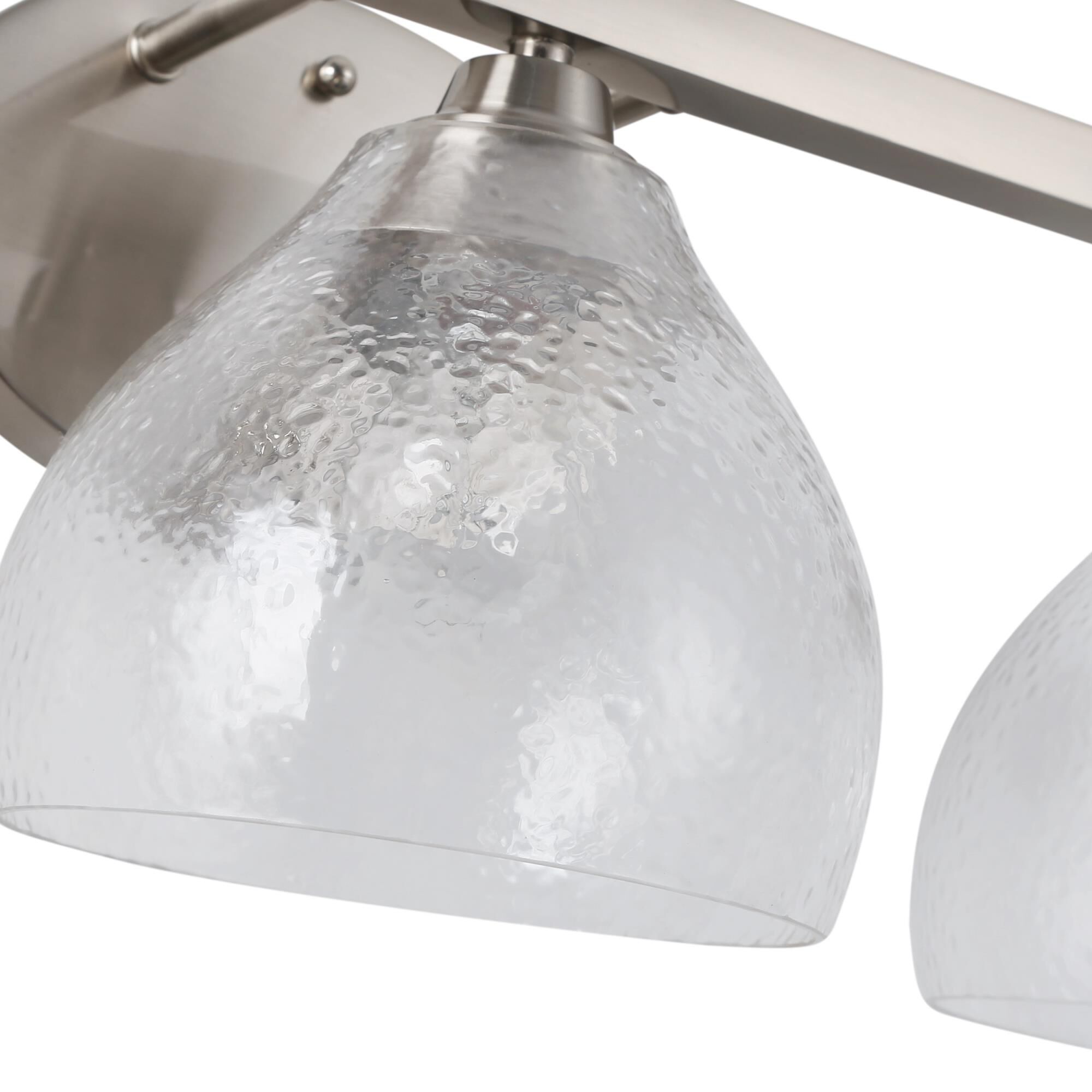 Shown in Hammered Clear Glass finish and Hammered Clear Glass shade