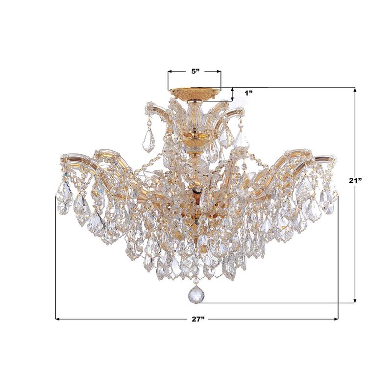 Maria Theresa 27 Inch 6 Light Chandelier by Crystorama