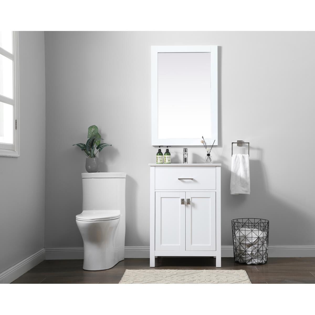 Shown in White finish