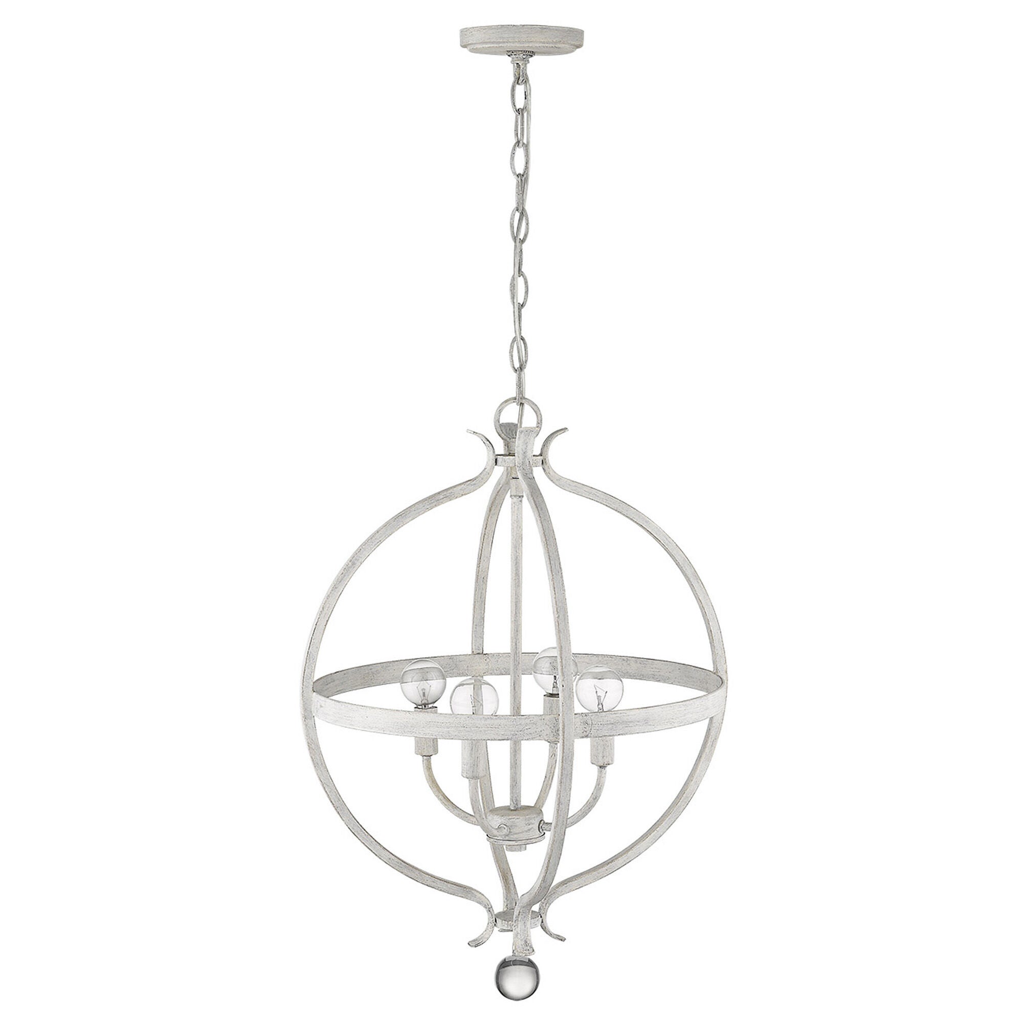 Shown in Country White finish and -- glass and -- shade