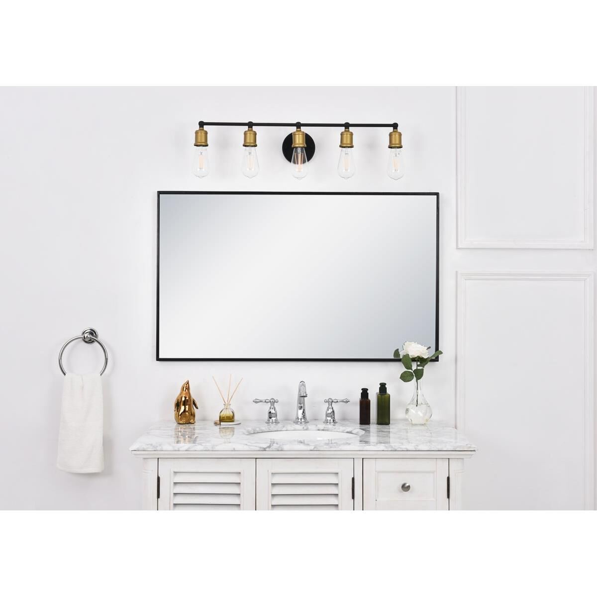 Shown in Brass And Black finish