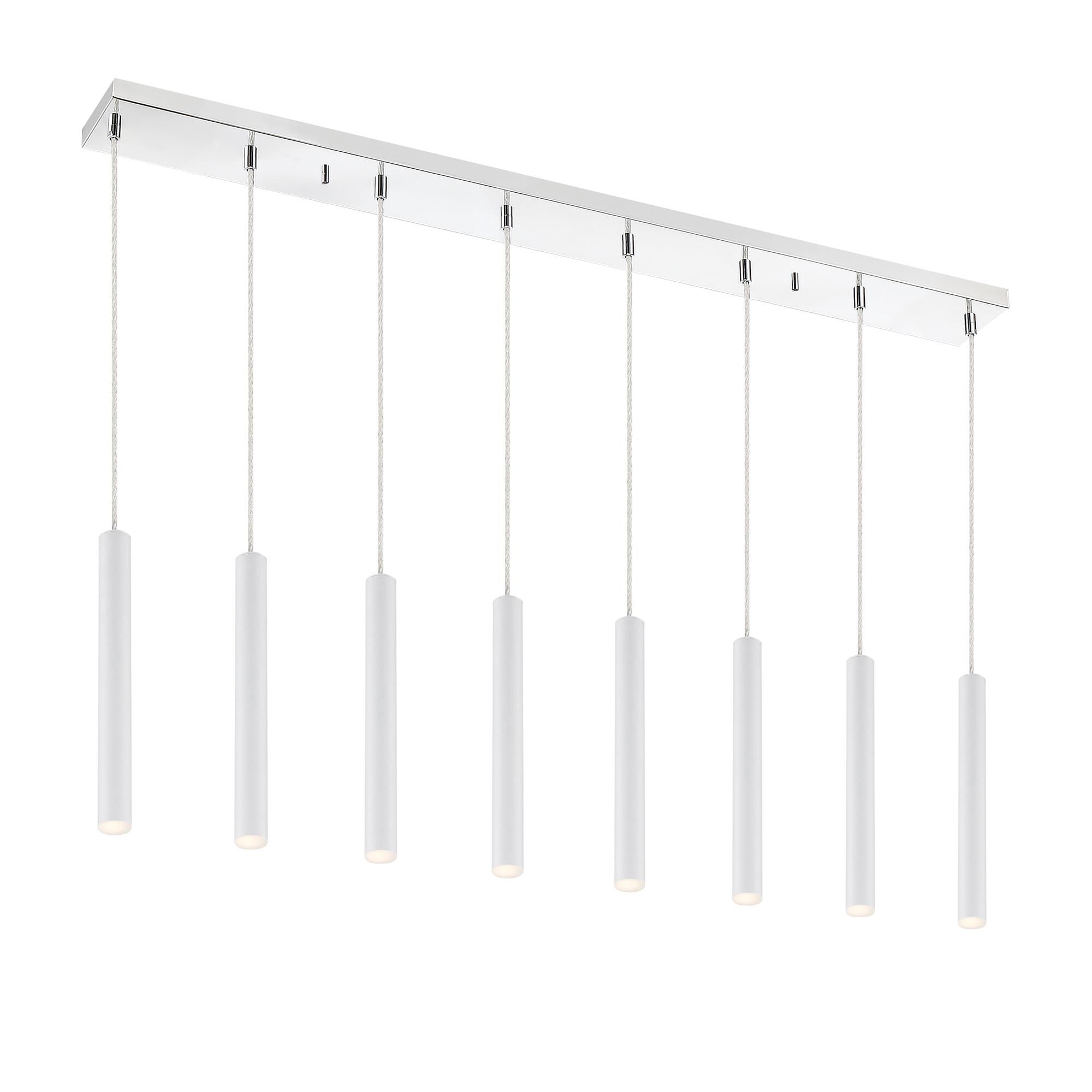 Shown in Chrome finish and Steel glass and Steel shade