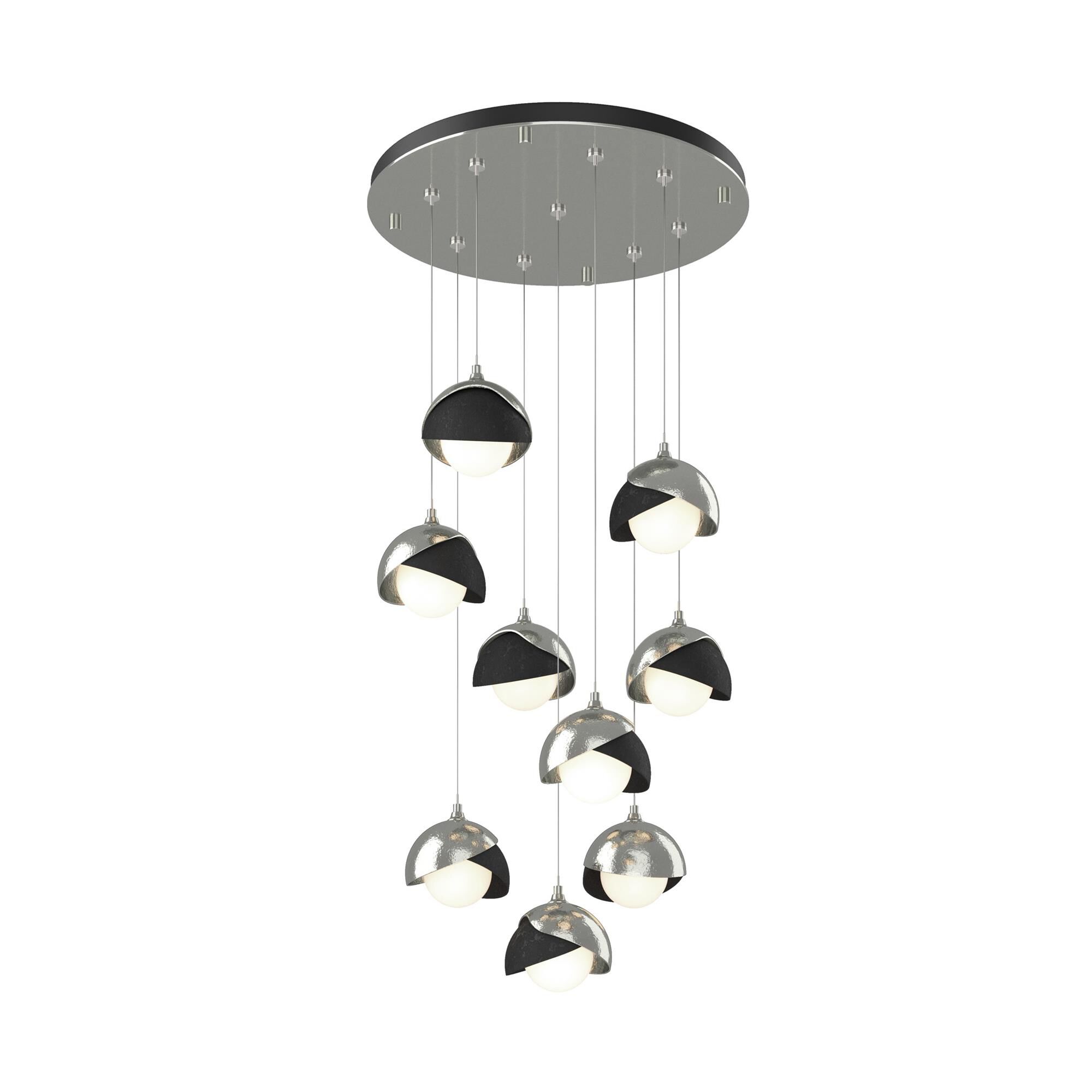 Shown in Sterling finish and Opal (Gg) glass and Black (10) accent