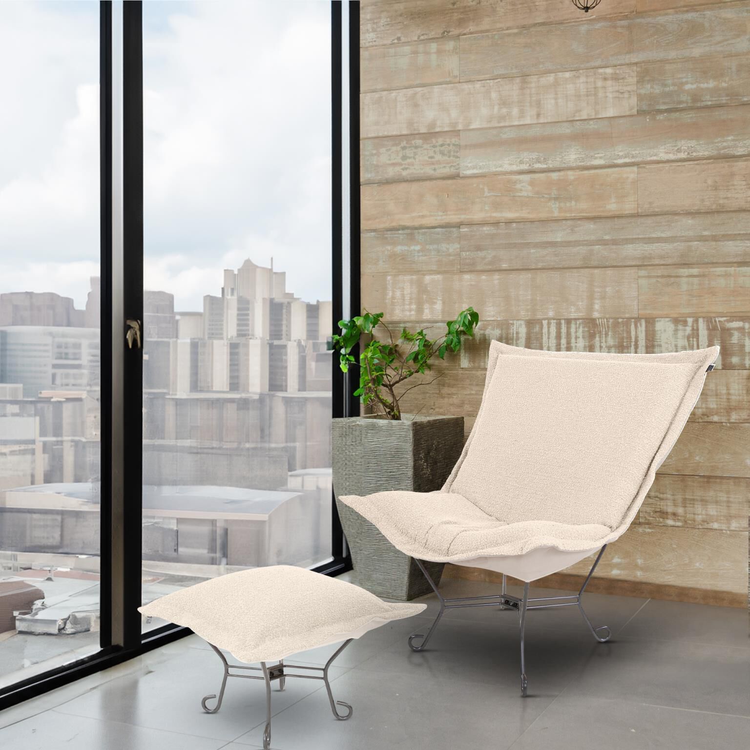 The Barbet Puff Accent Chair Cover by Howard Elliott Collection