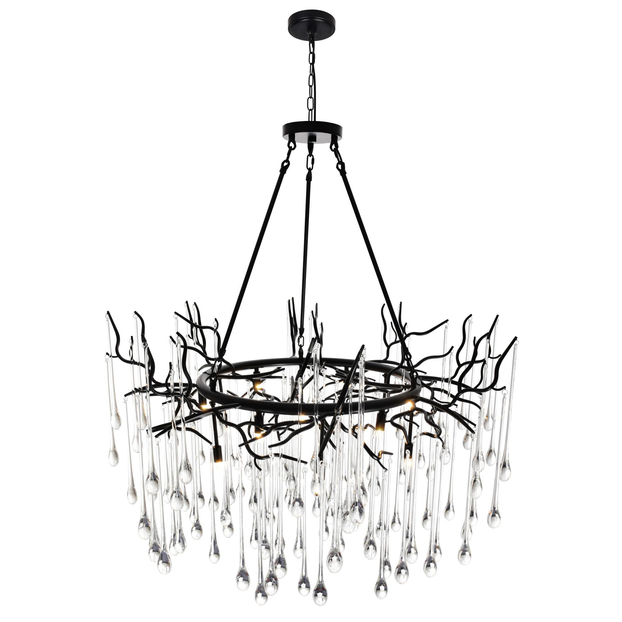 Anita 43 Inch 12 Light Chandelier by CWI Lighting