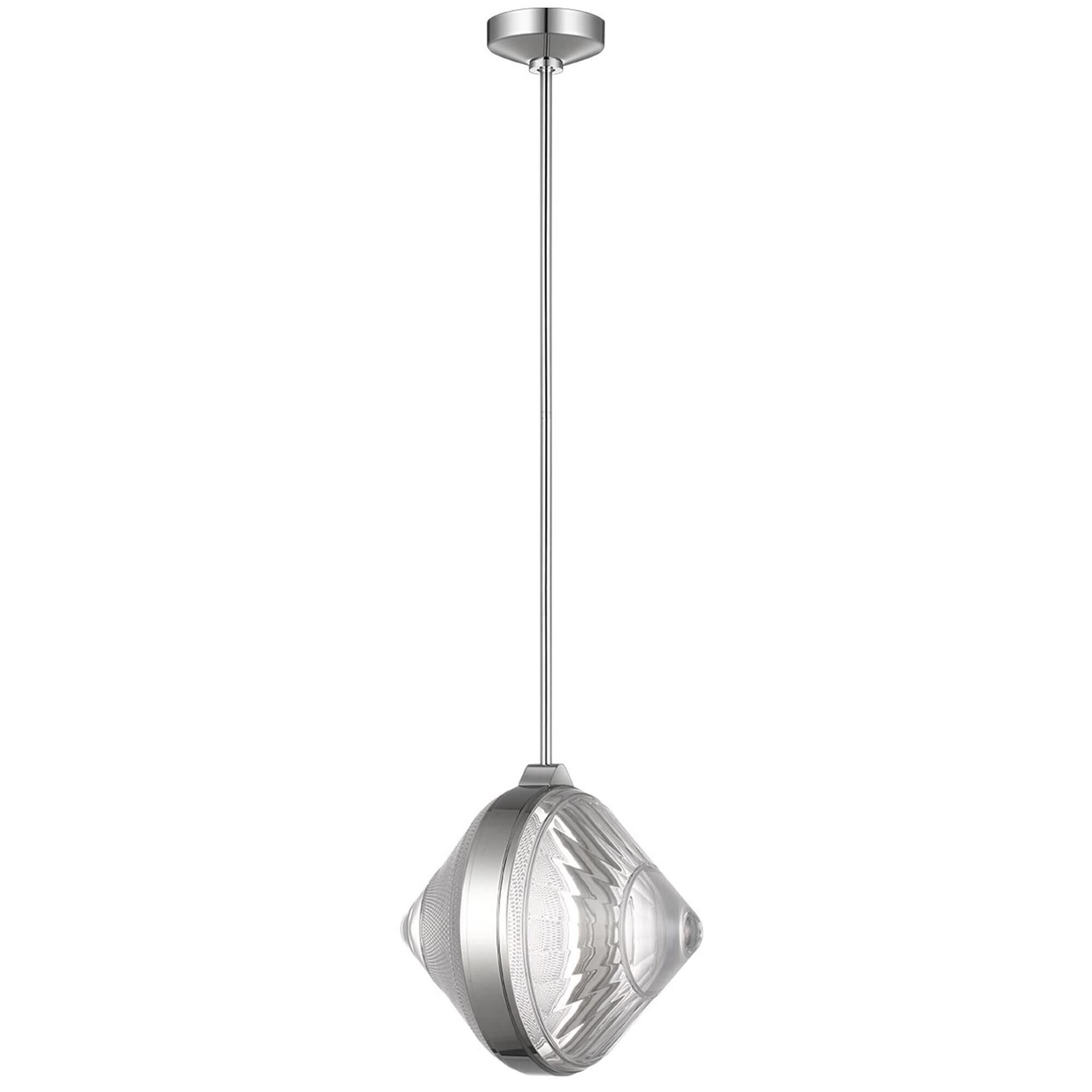 Shown in Polished Nickel finish and Clear crystal
