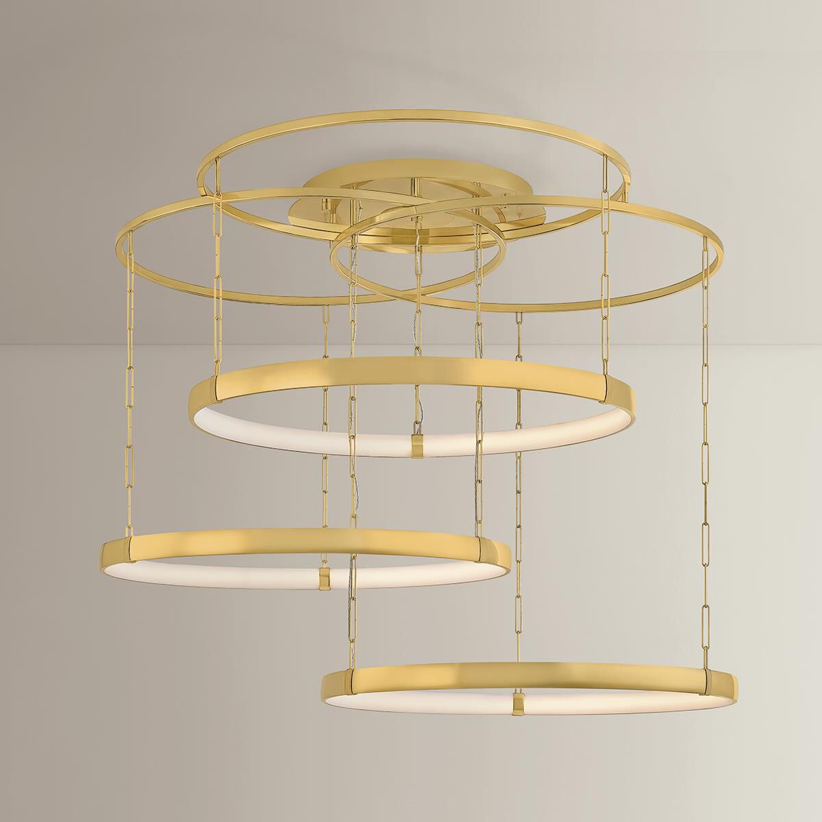 Shown in Vintage Polished Brass finish and White shade