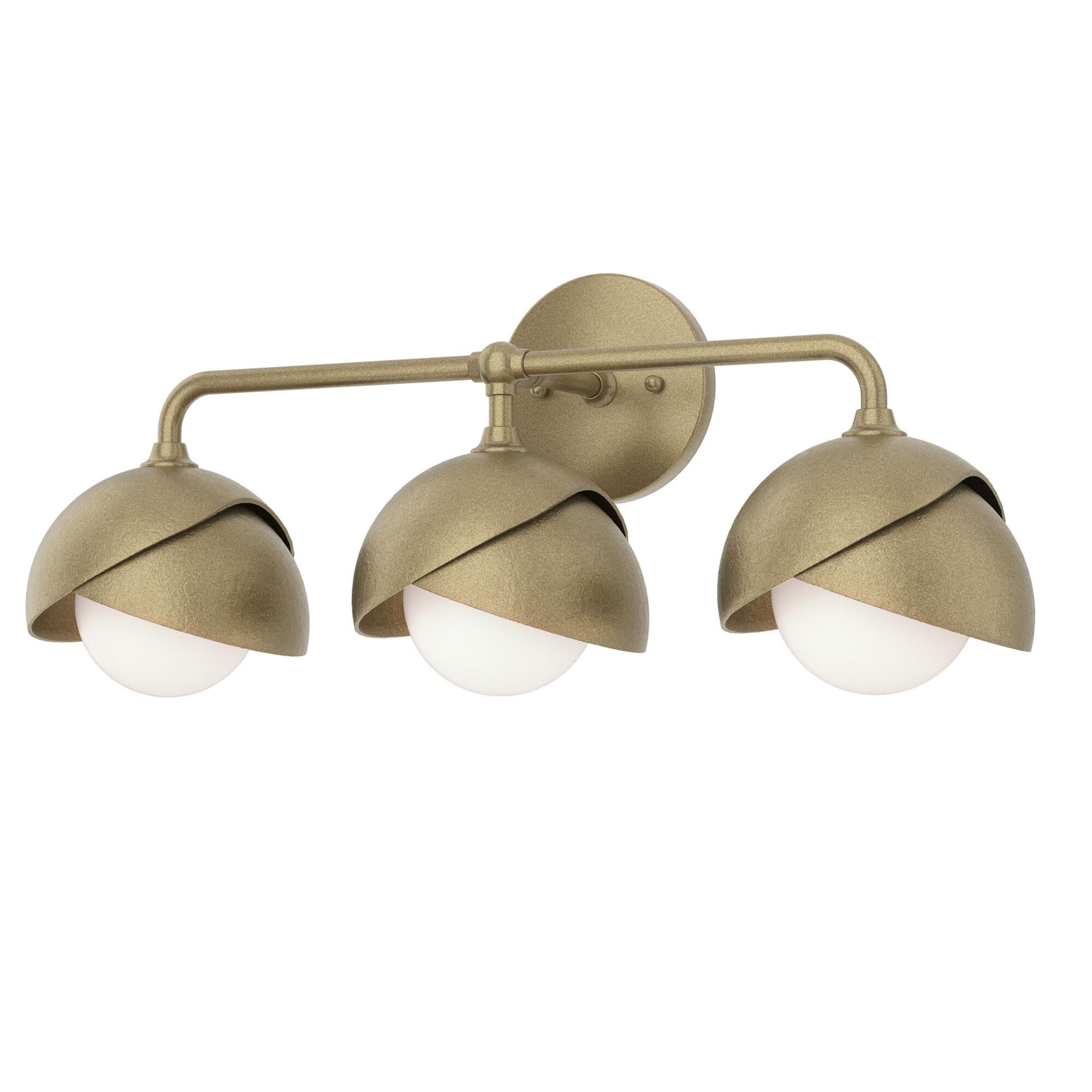 Shown in Soft Gold finish and Opal glass and Soft Gold accent