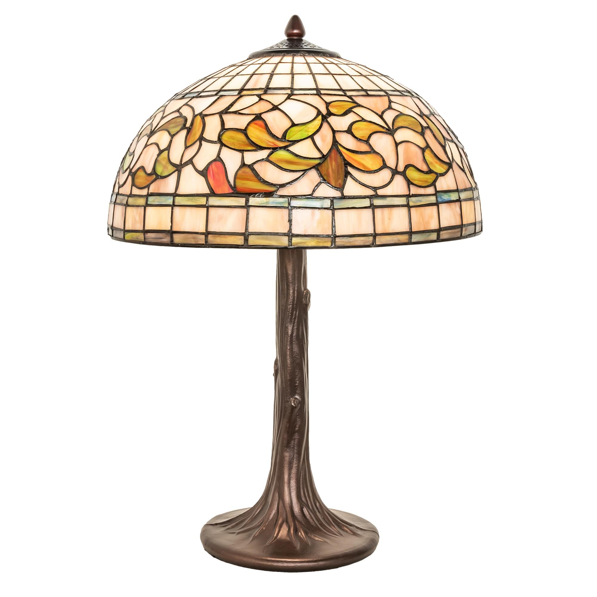 Tiffany Turning Leaf 23 Inch Table Lamp by Meyda Lighting
