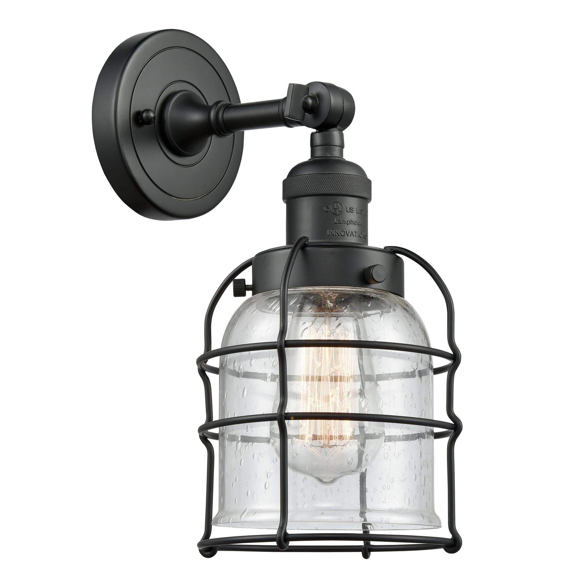 Shown in Matte Black finish and Seedy glass