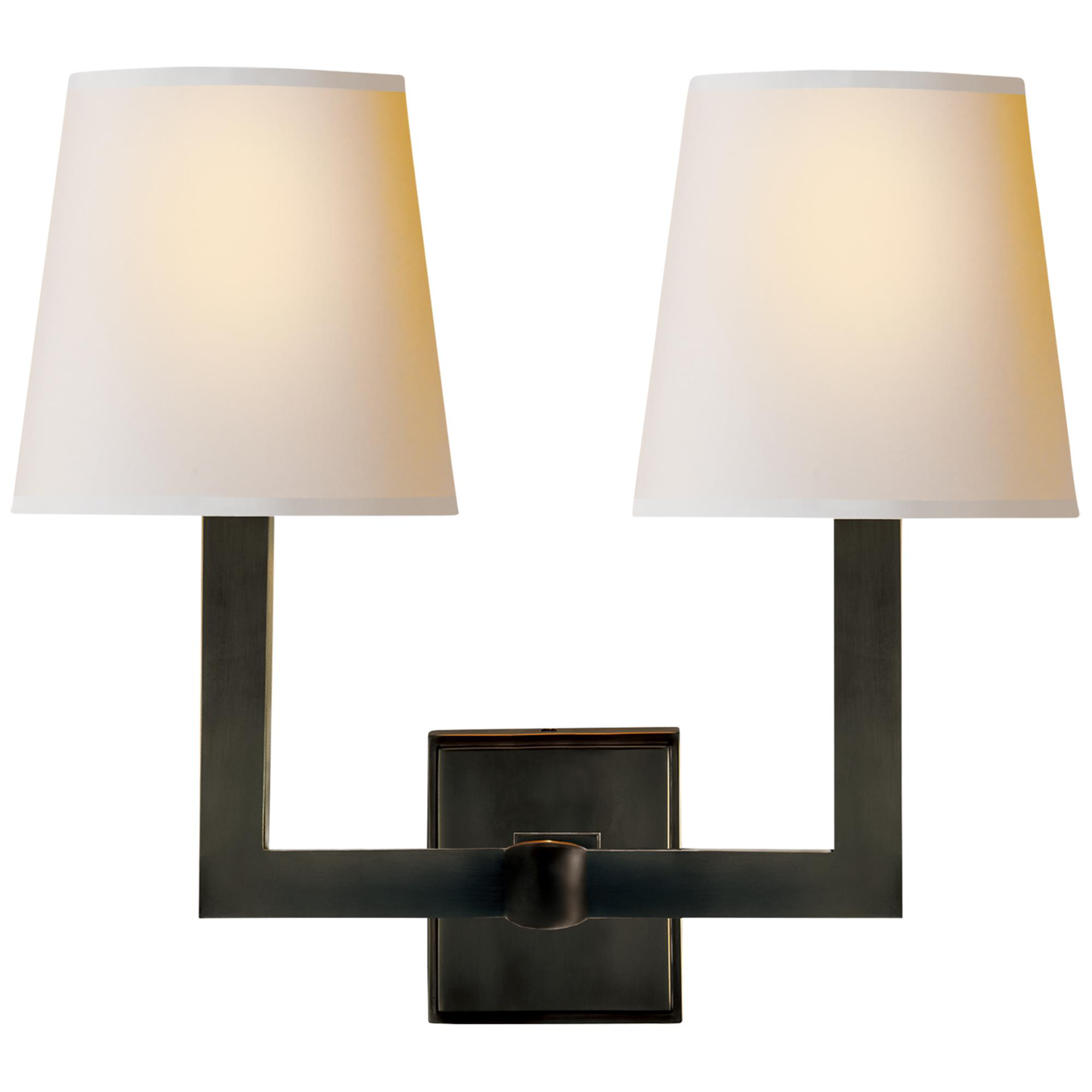 Shown in Bronze finish and Natural Paper shade