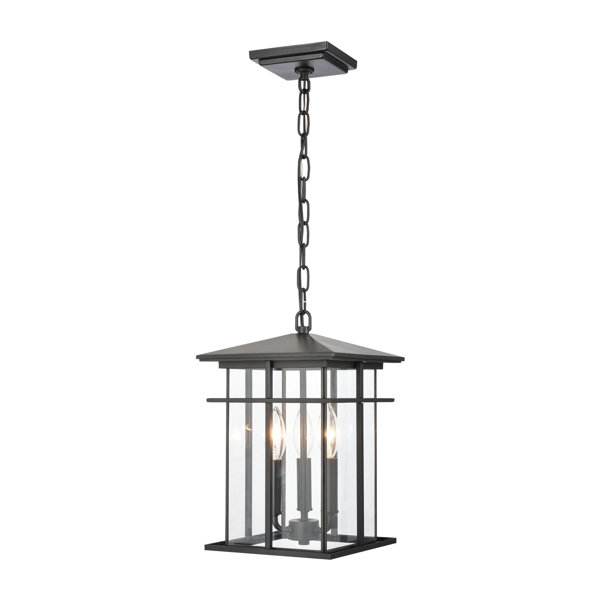 Oak Park 14 Inch Tall 3 Light Outdoor Hanging Lantern by ELK Lighting