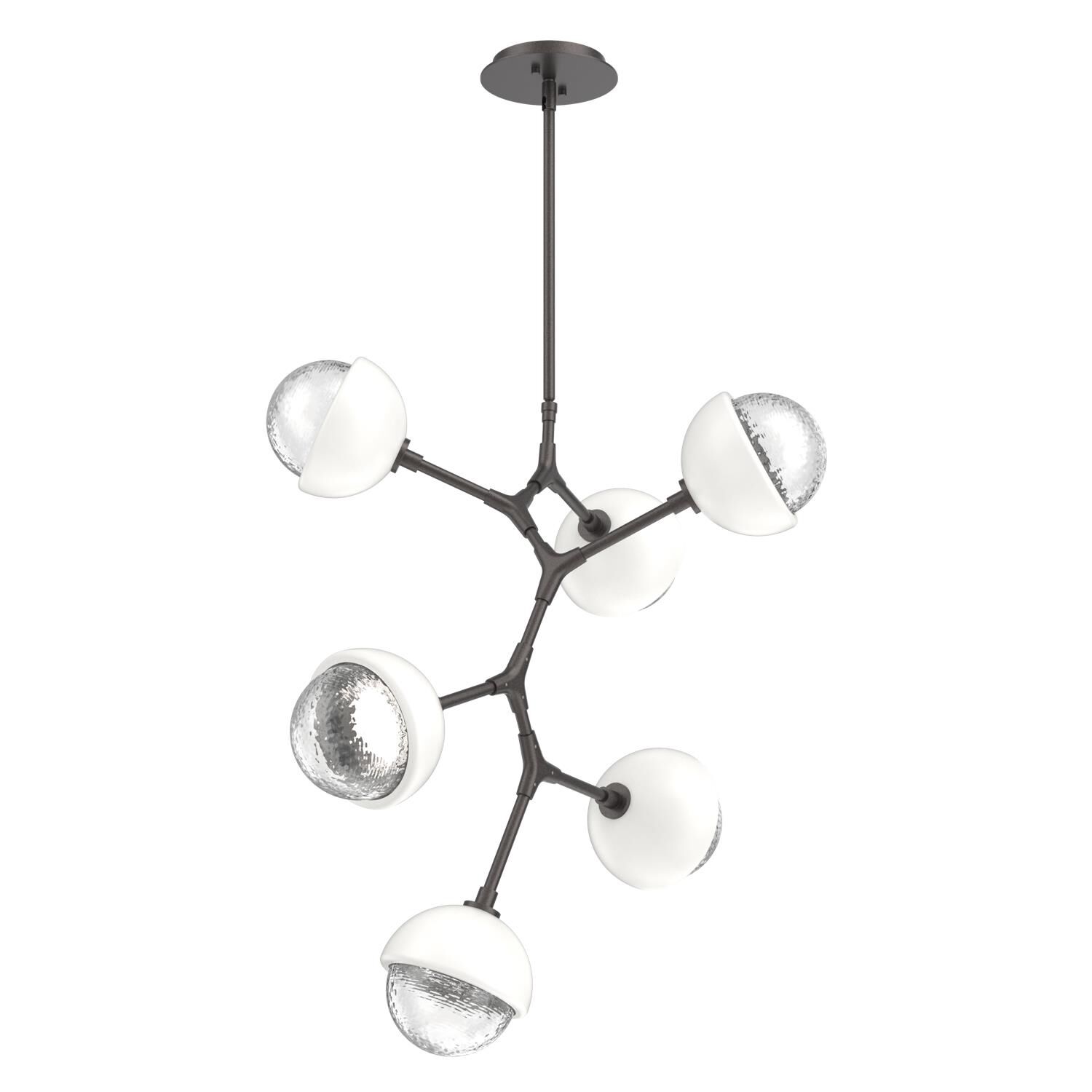 Shown in Graphite finish and Clear glass and Salt White accent