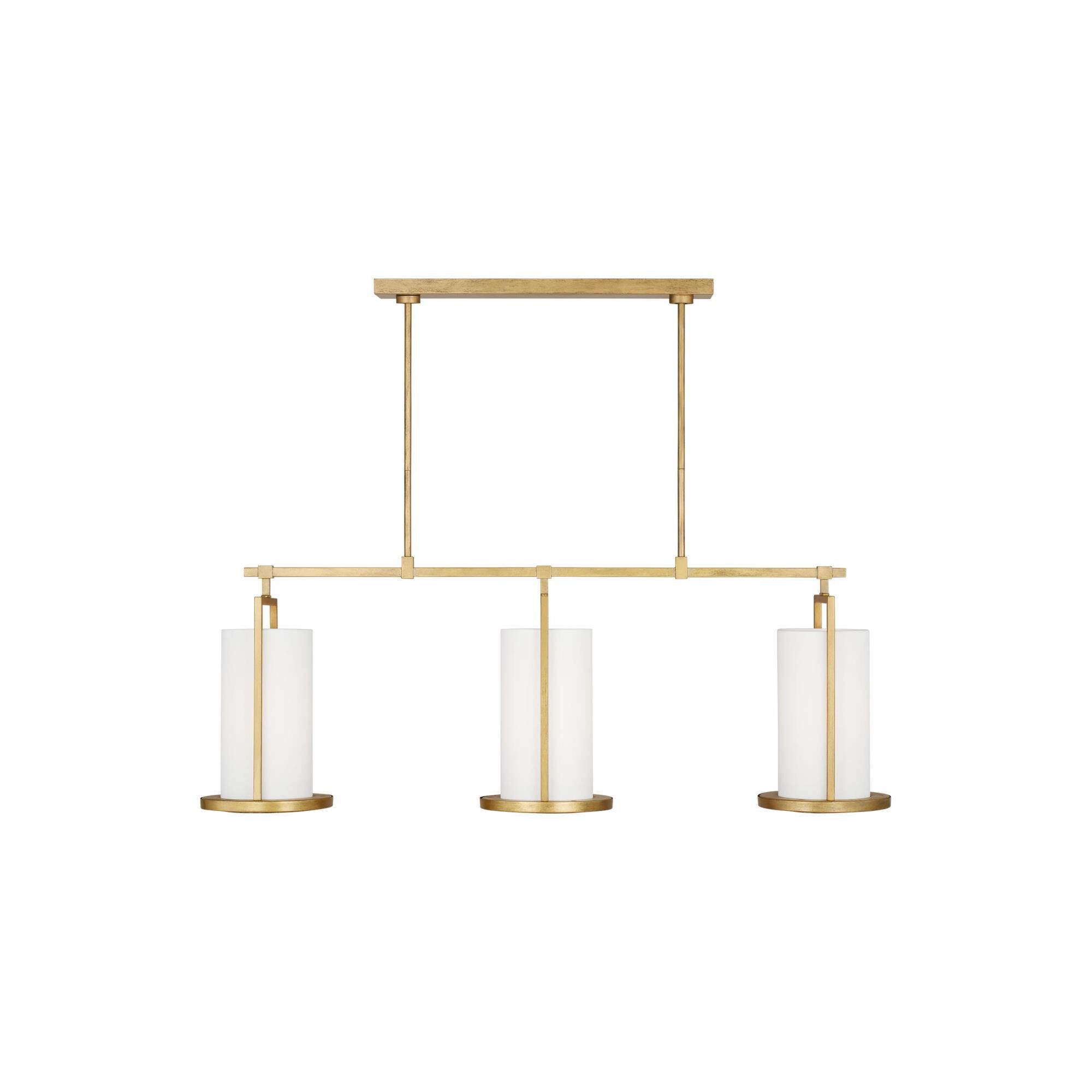 Shown in Coastal Gild finish and White Linen Fabric s shade