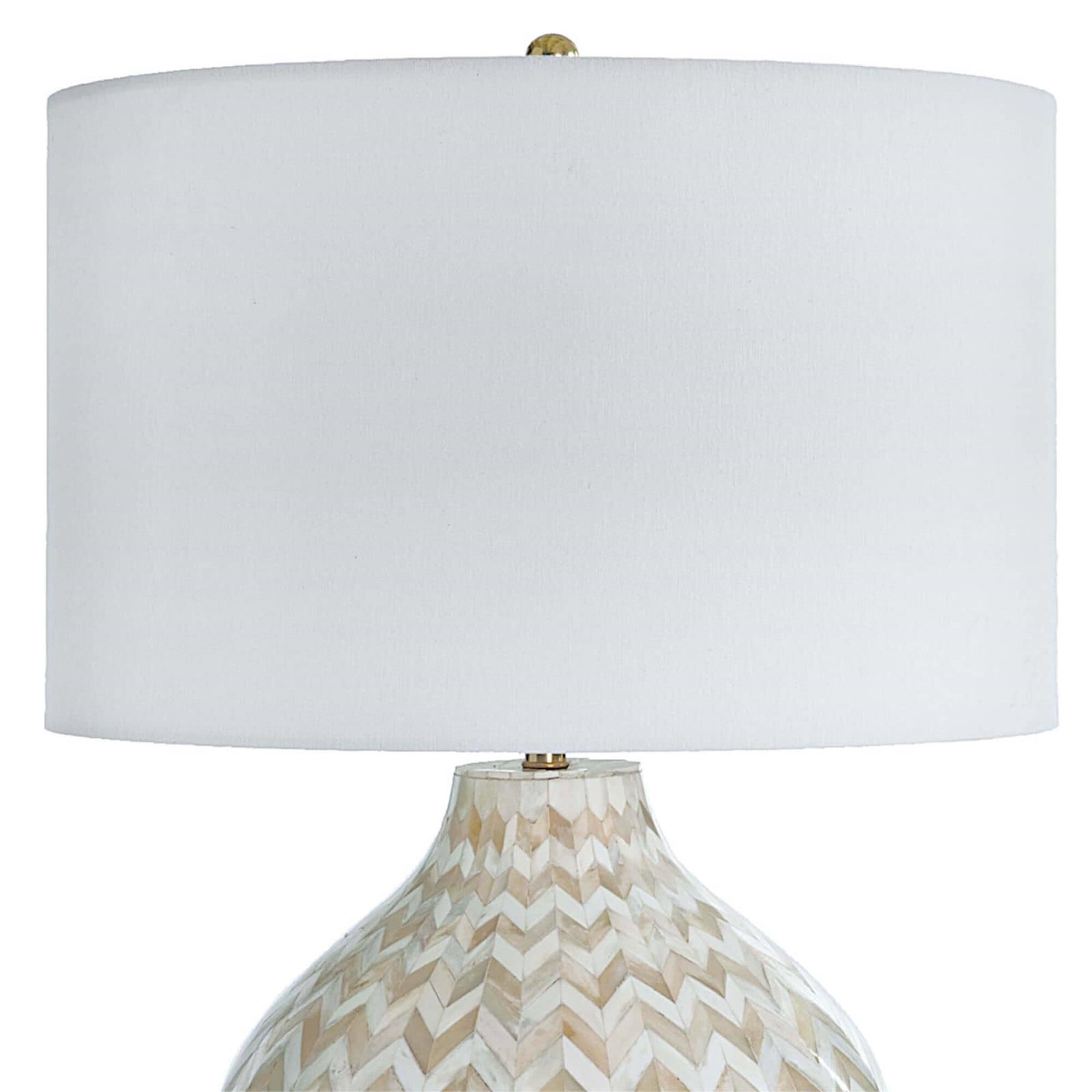 Shown in Natural finish and Linen shade