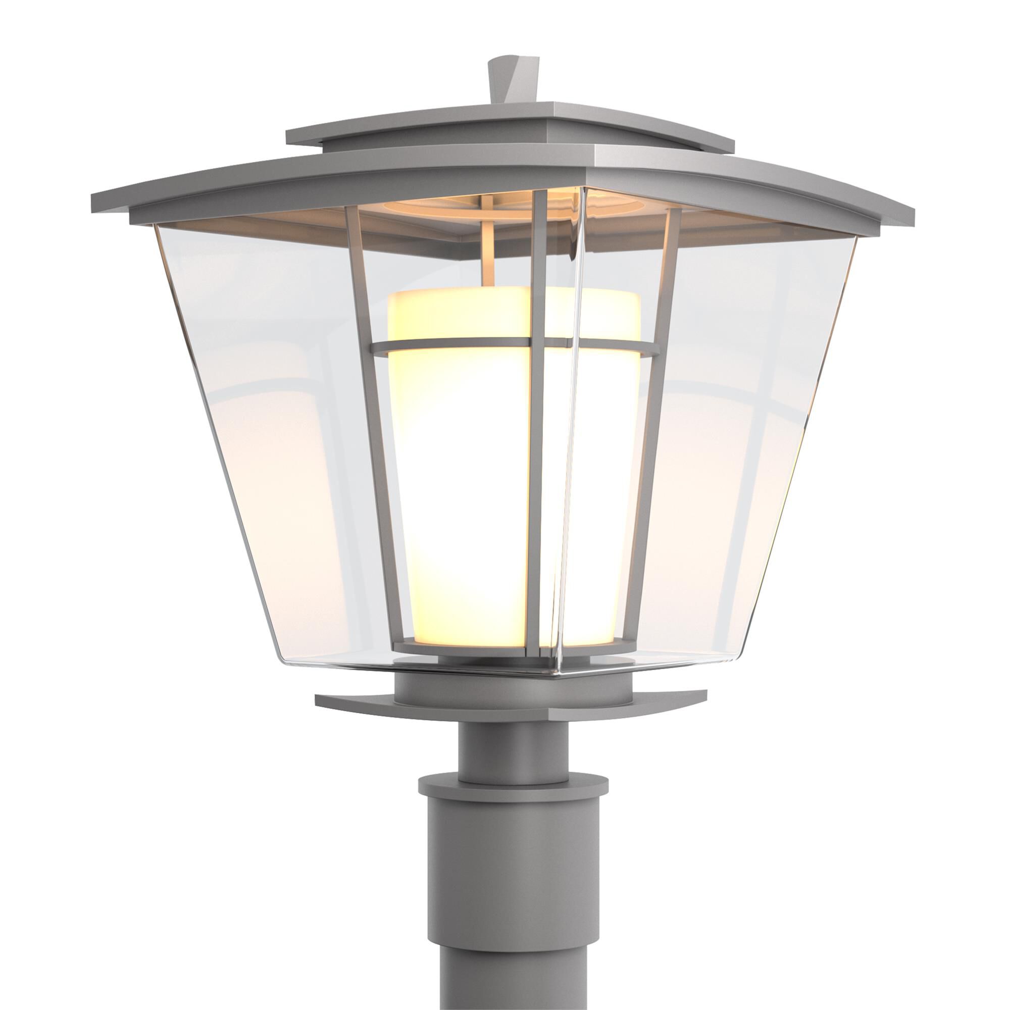 Shown in Coastal Burnished Steel finish and Opal And Clear glass