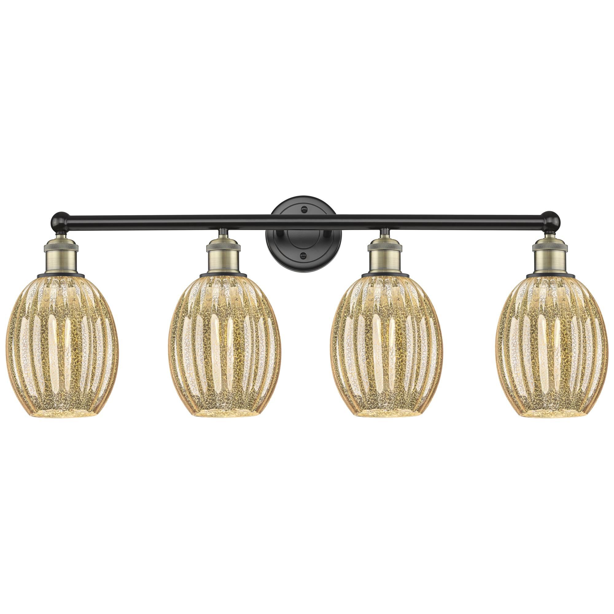 Shown in Black Antique Brass finish and Mercury glass
