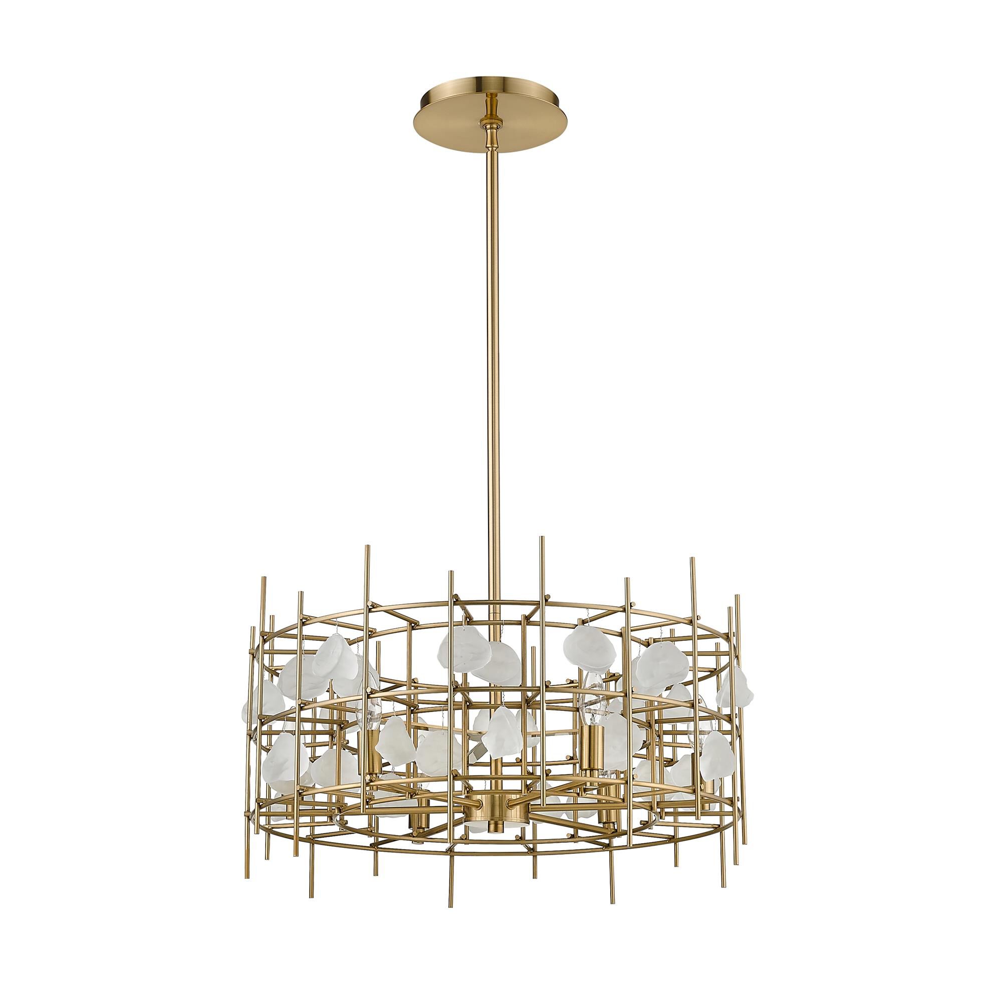 Shown in Aged Brass finish and --- glass and --- shade