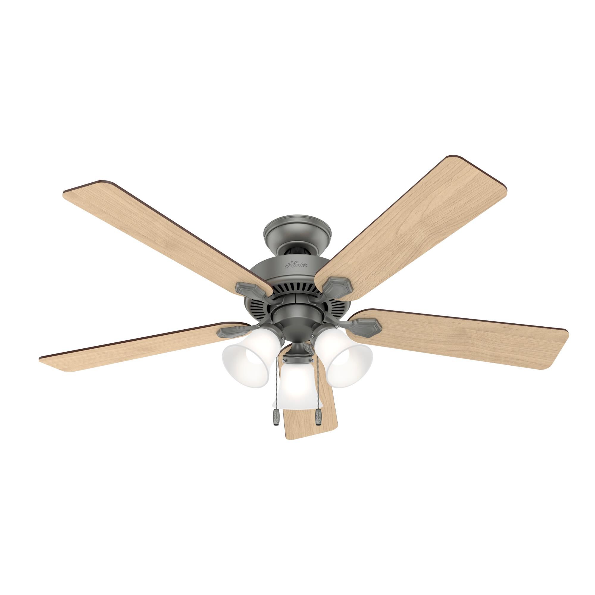 Swanson 52 Inch Ceiling Fan with Light Kit by Hunter Fan