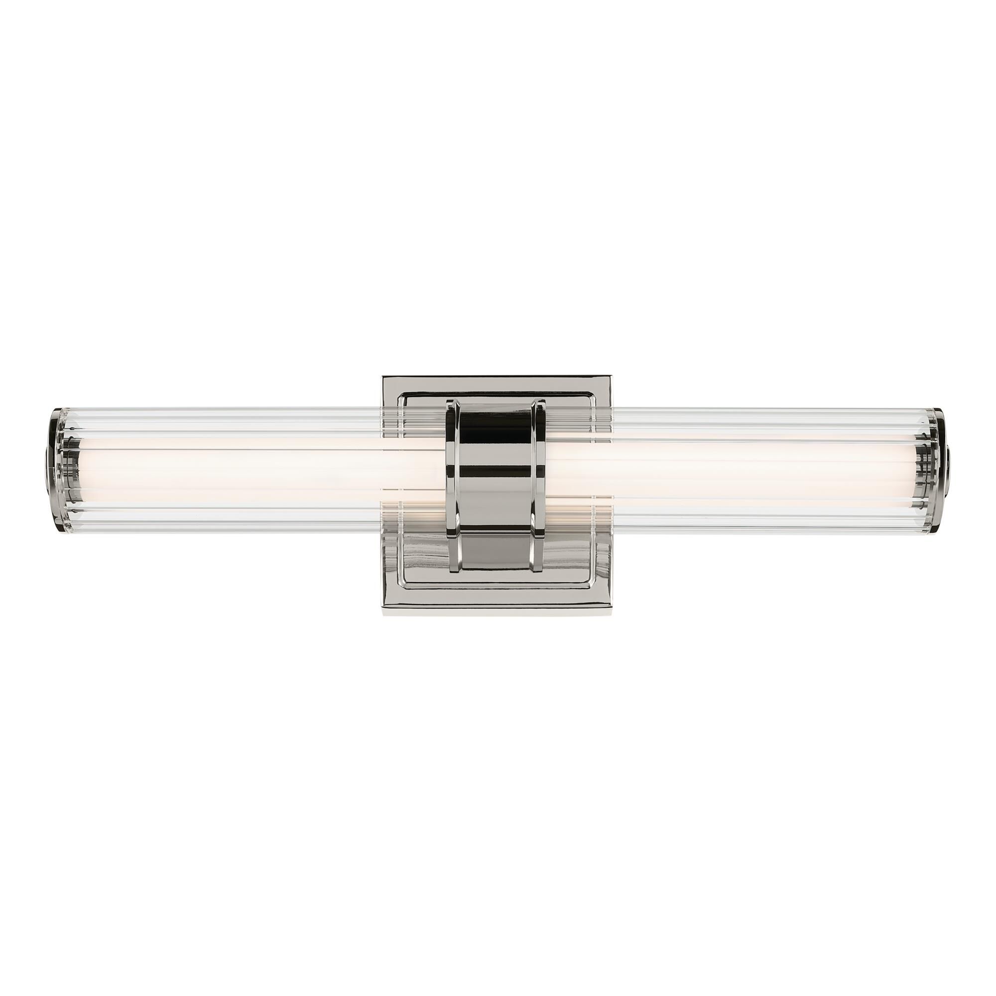 Shown in Polished Nickel finish and Clear Fluted glass