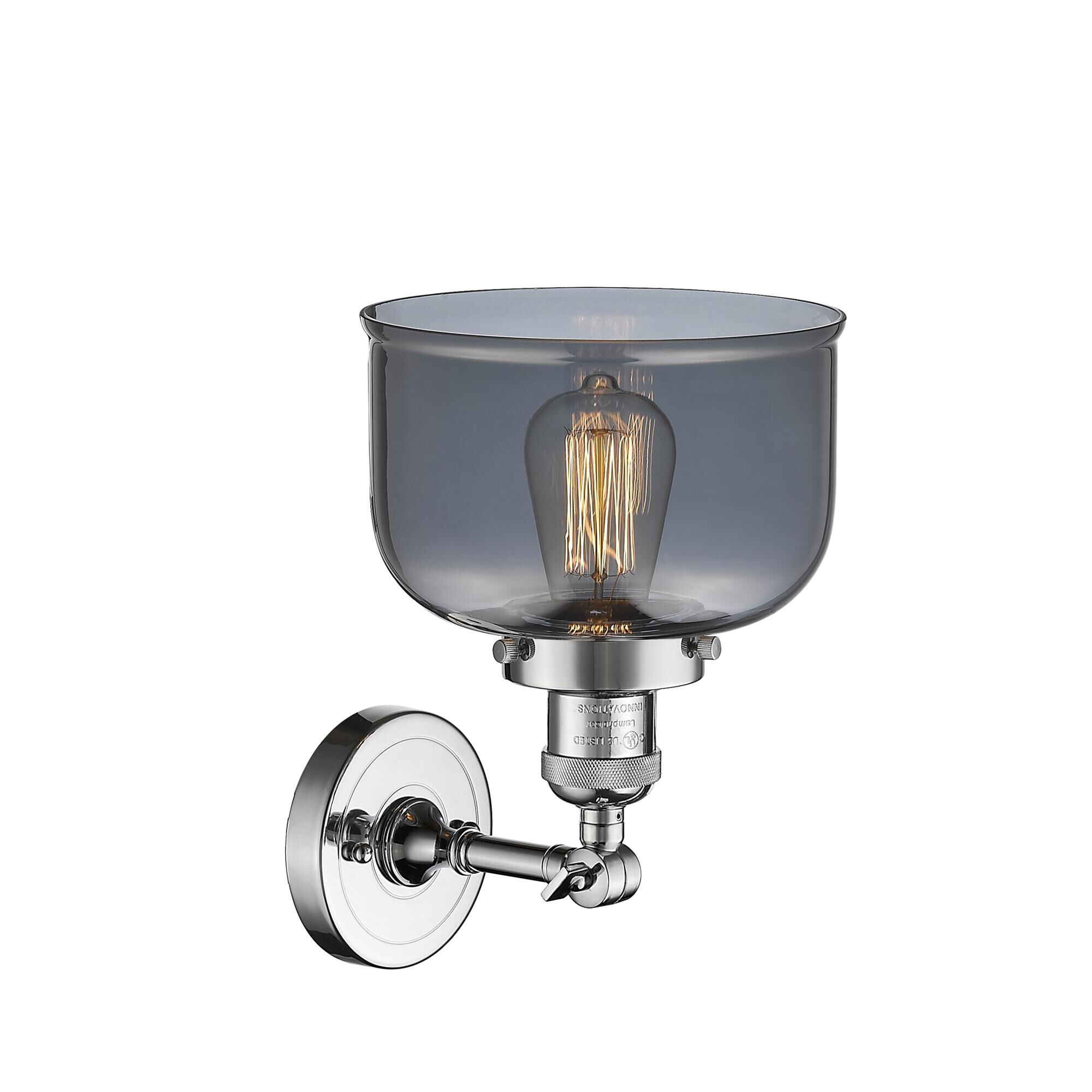 Shown in Polished Chrome finish and Plated Smoked glass