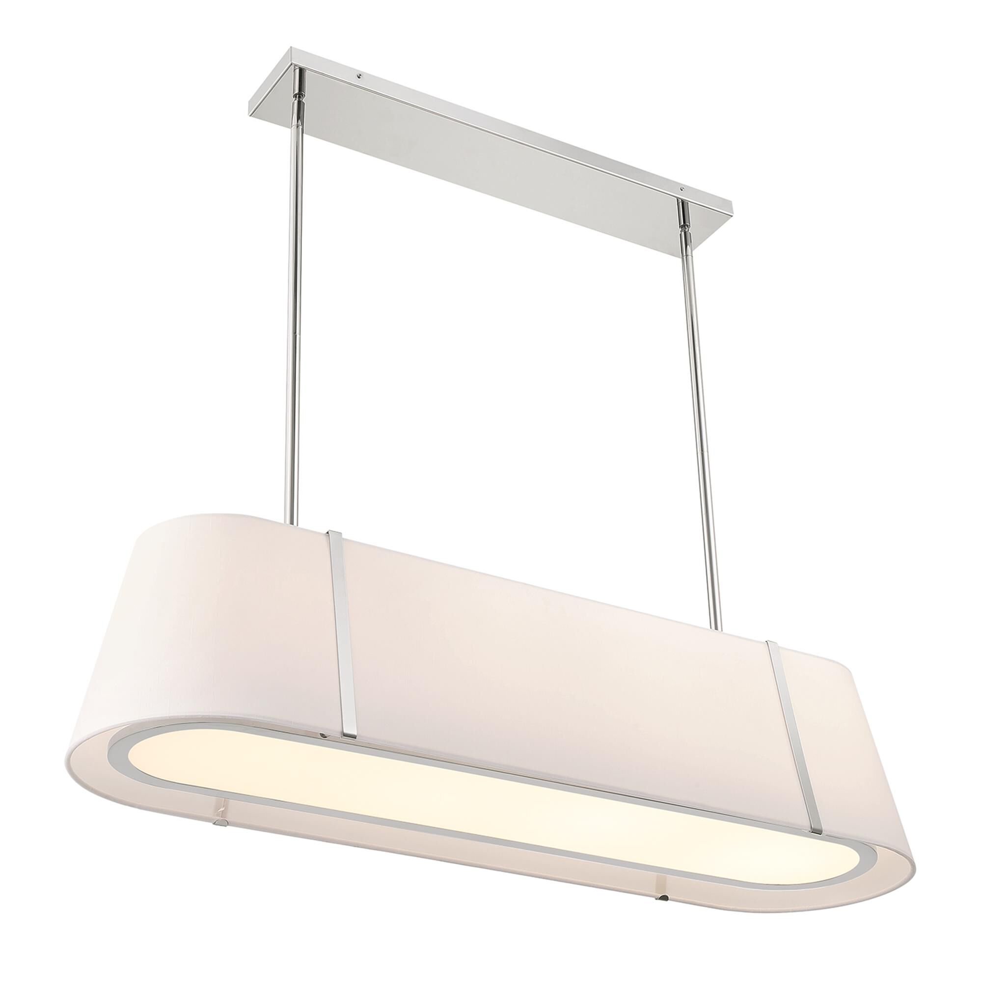 Shown in Polished Nickel finish and Silk shade