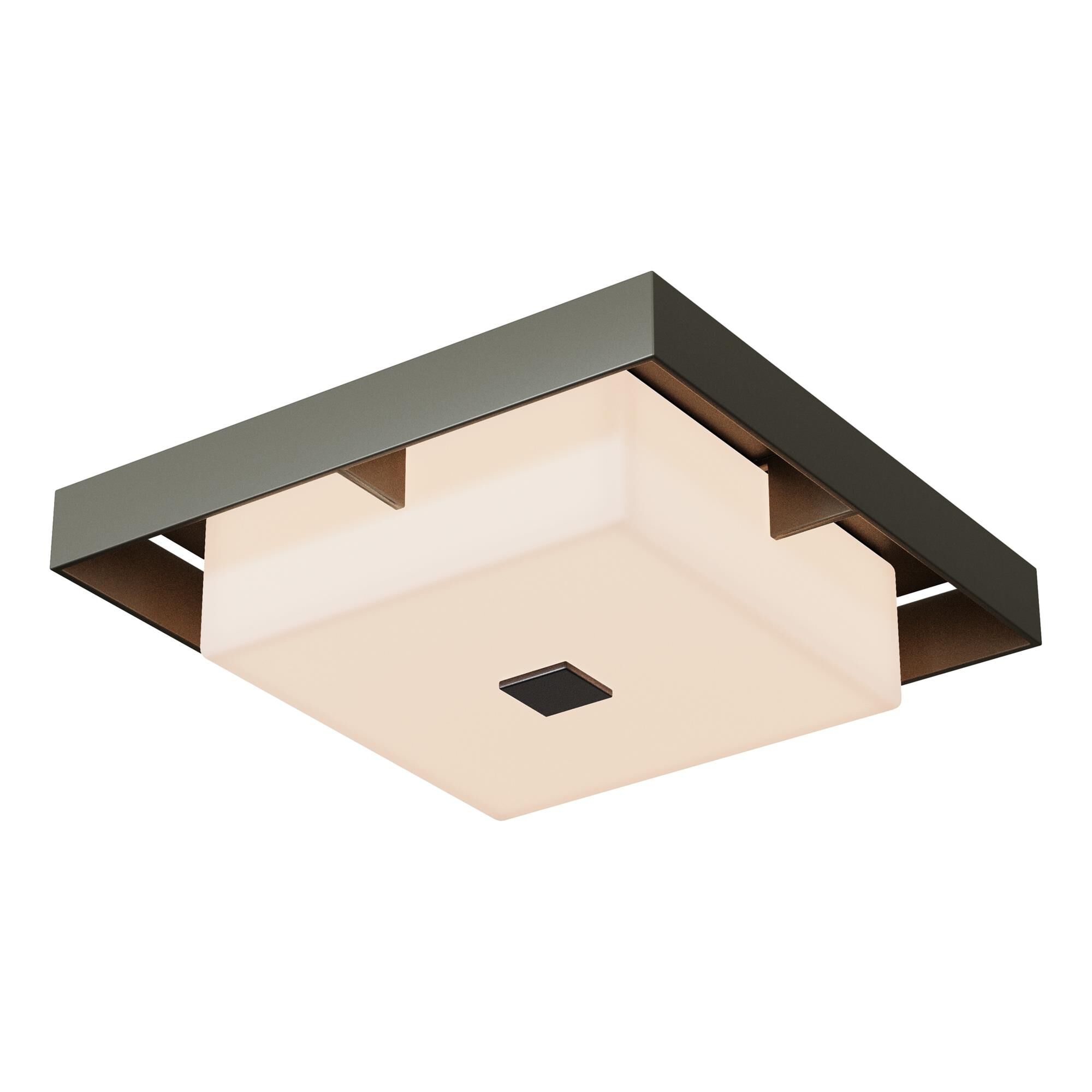 Shown in Coastal Dark Smoke finish and Opal glass and Coastal Dark Smoke accent